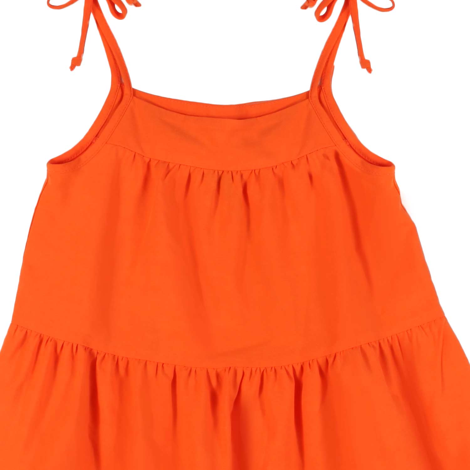 ABITO ARANCIONE A BALZE BAMBINA E RAGAZZA - annameglio.com abbigliamento moda