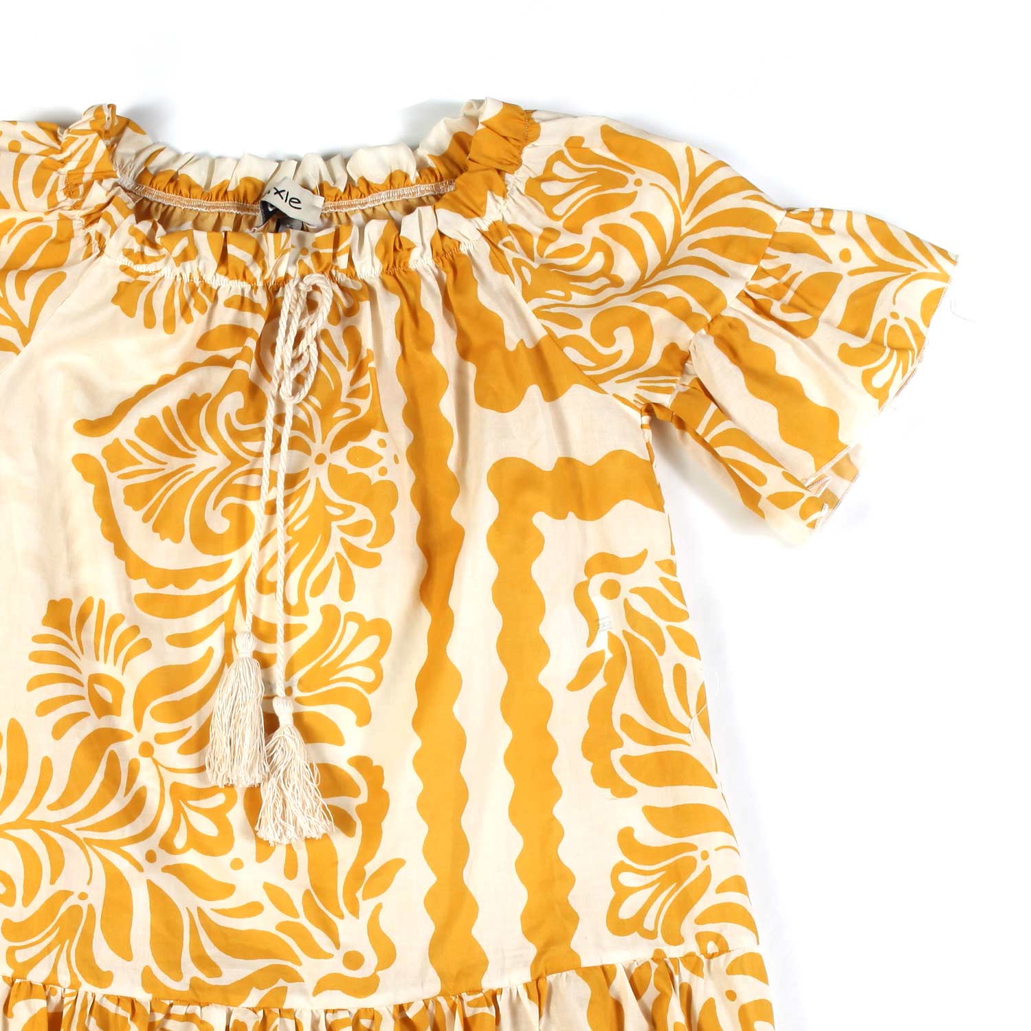 ABITO BIANCO NATURALE E SENAPE BAMBINA E RAGAZZA - annameglio.com abbigliamento moda