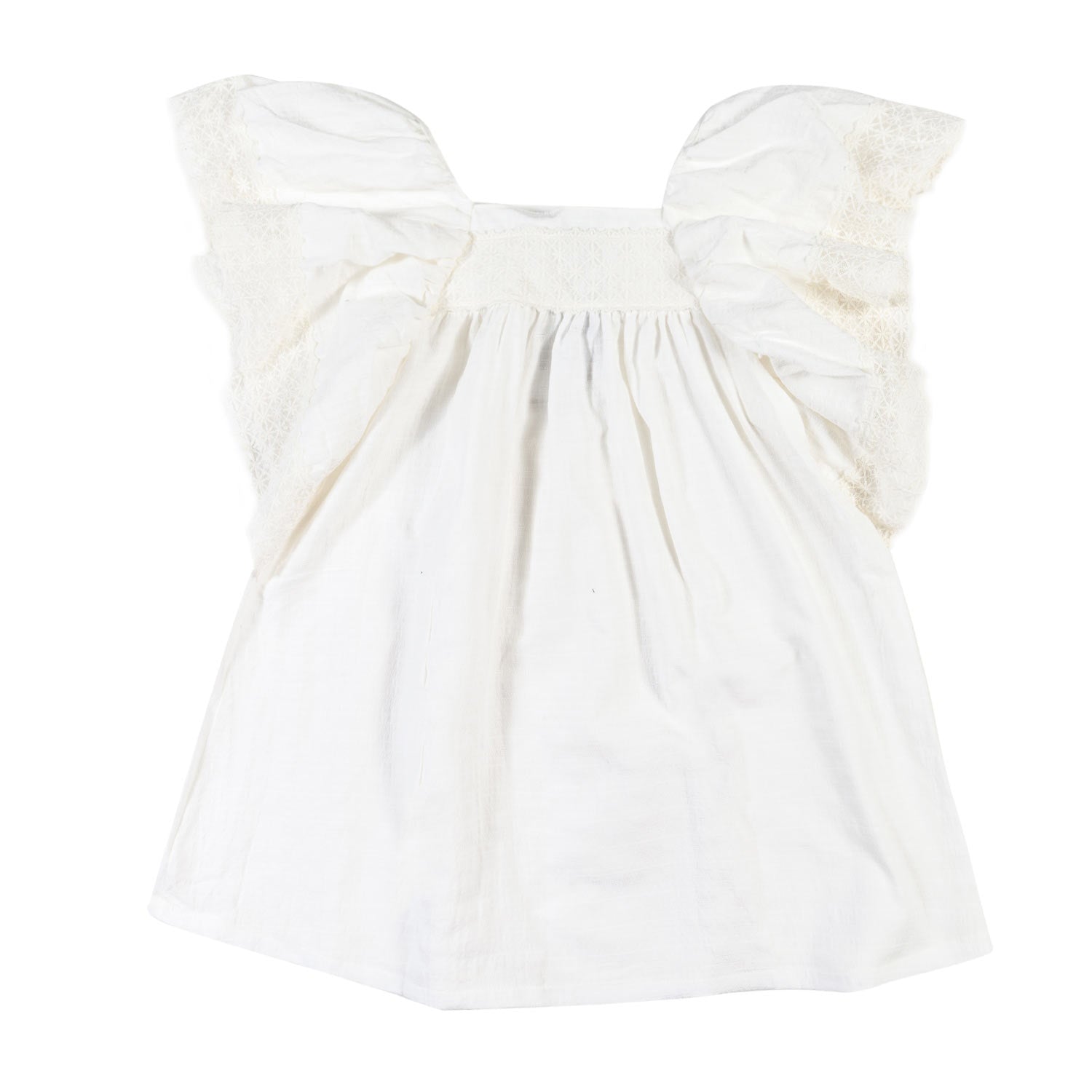 ABITO BIANCO CON DETTAGLI IN PIZZO BAMBINA - annameglio.com abbigliamento moda