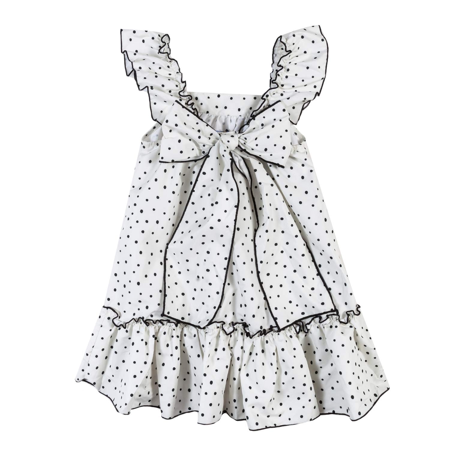 ABITO MARE FORMENTERA BIANCO A POIS BLU BAMBINA - annameglio.com abbigliamento moda