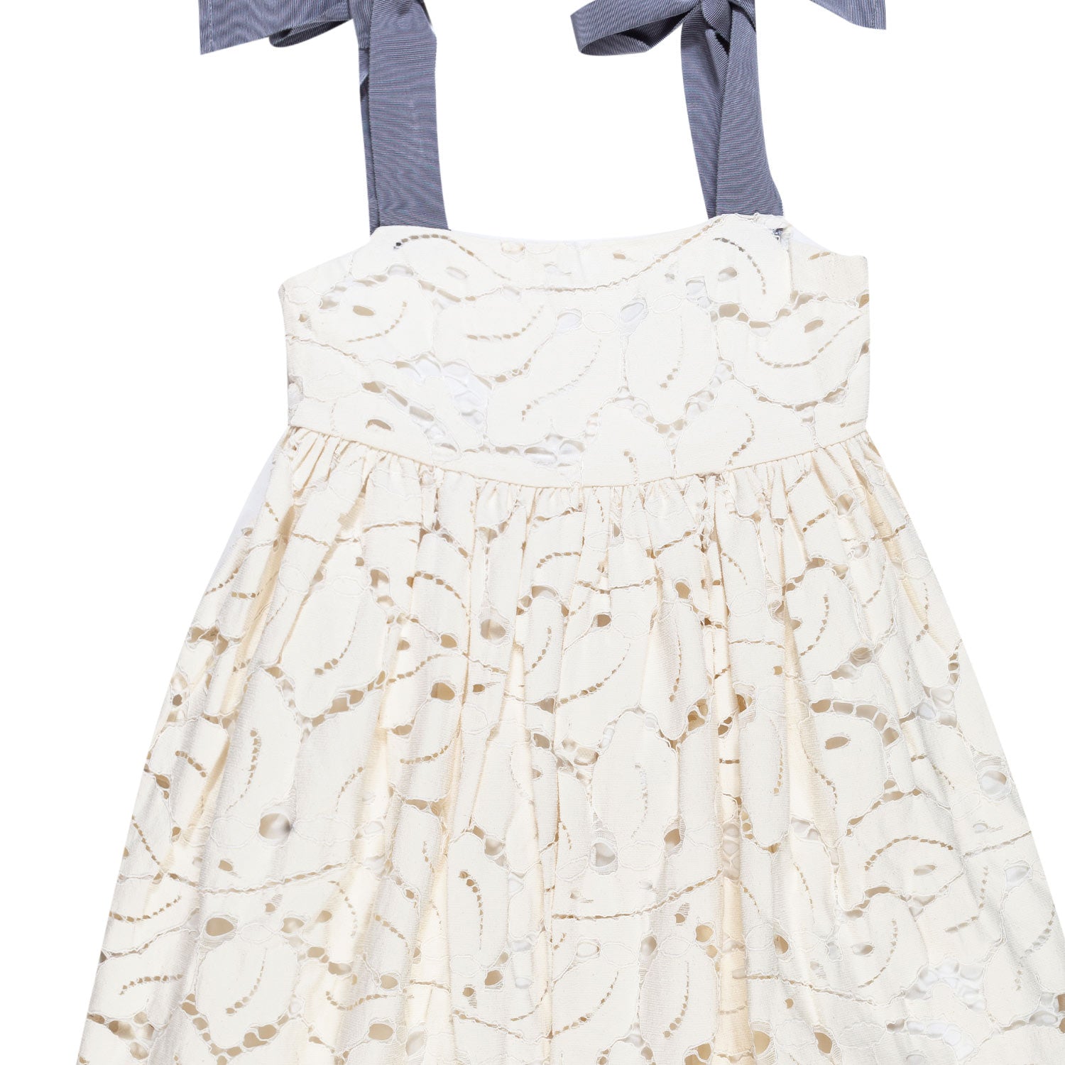 ABITO PIZZO RICAMATO BIANCO PANNA - annameglio.com abbigliamento moda