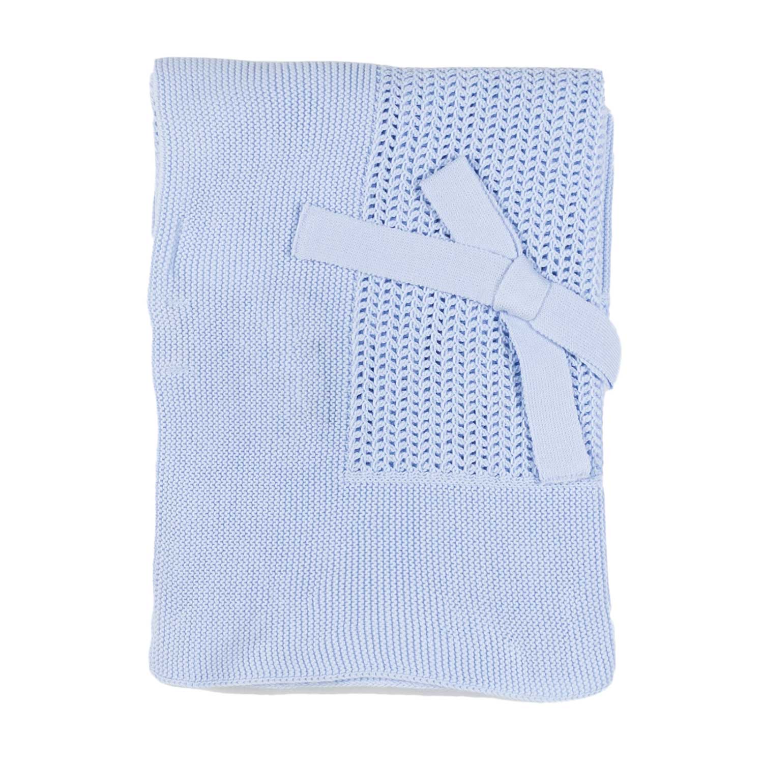 Copertina in maglia celeste - annameglio.com abbigliamento moda