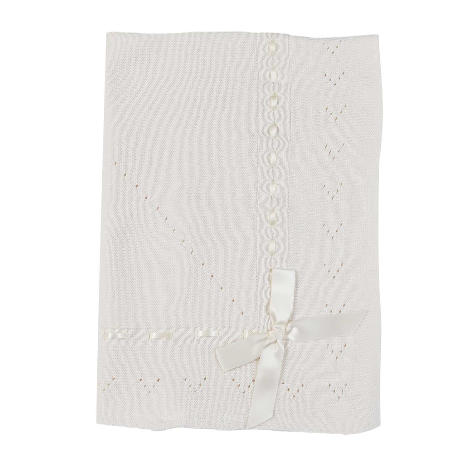 Coperta newborn con fiocco bianco latte - annameglio.com abbigliamento moda