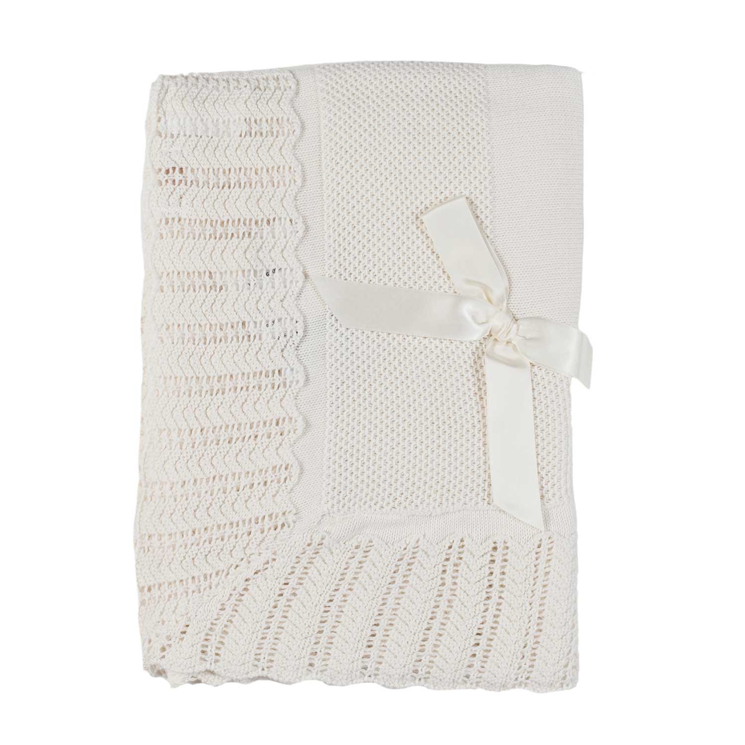 Coperta neonato con fiocco bianco latte - annameglio.com abbigliamento moda