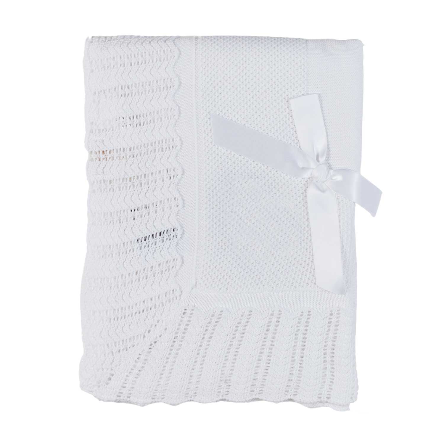 Coperta neonato con fiocco bianco panna - annameglio.com abbigliamento moda