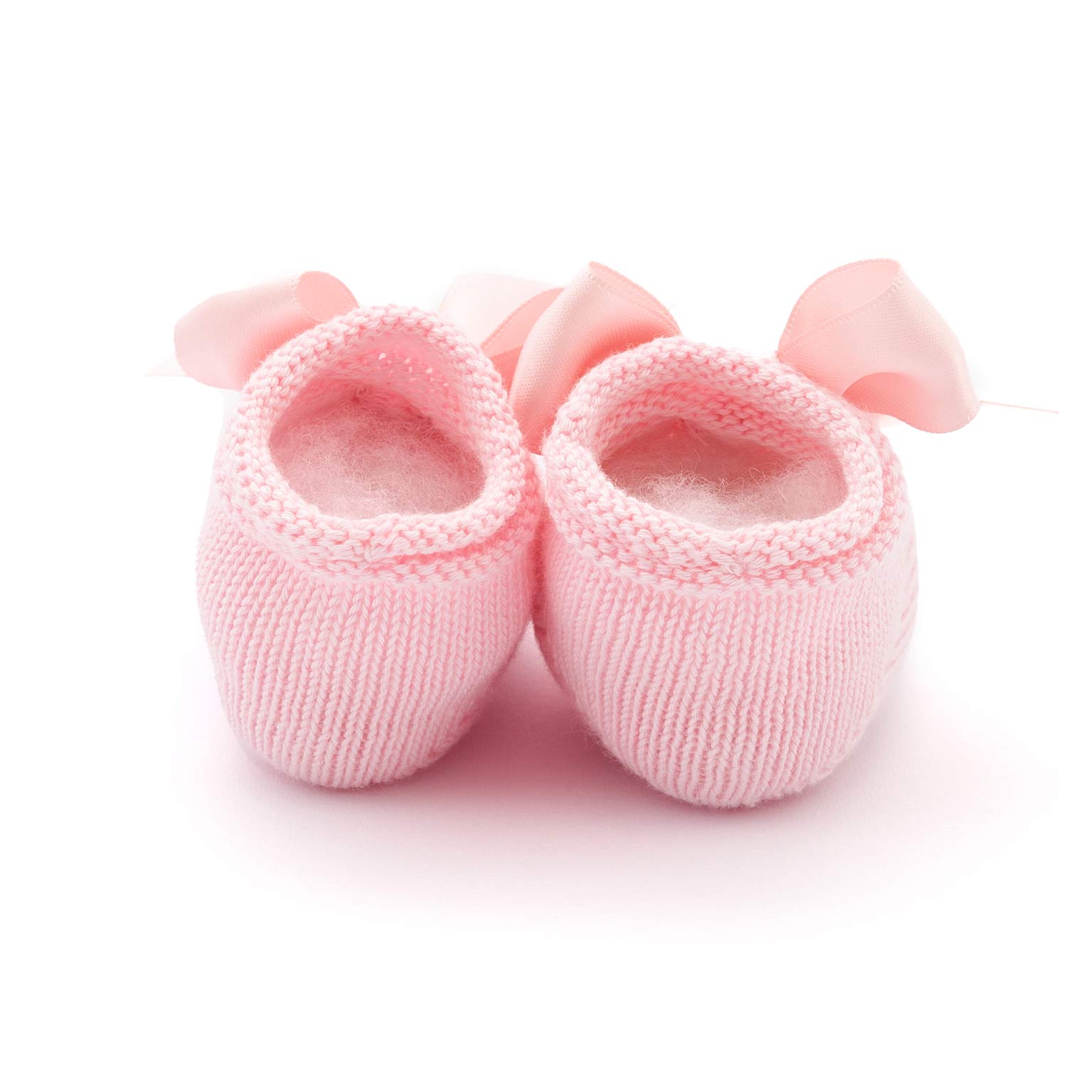 BABBUCCE NASCITA IN TRICOT ROSA NEONATA - annameglio.com abbigliamento moda