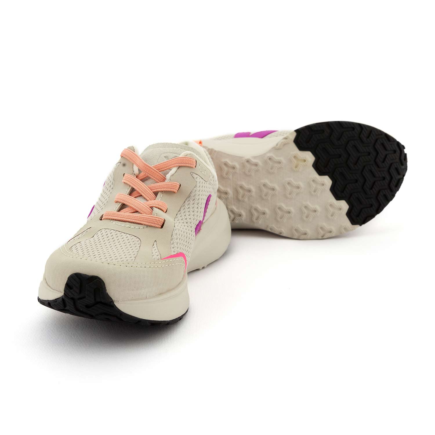 SNEAKER CANARY BIANCO LOTUS CON V FUCSIA BAMBINA - annameglio.com abbigliamento moda