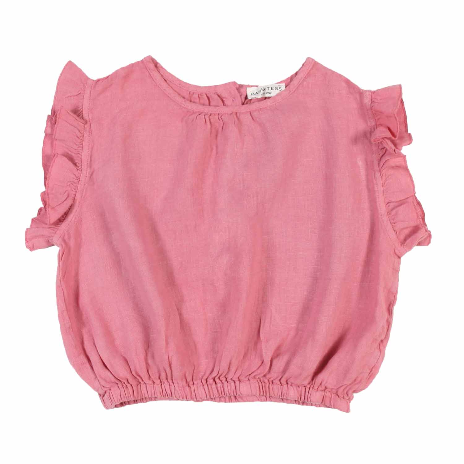 TOP DI LINO ROSA ANTICO BAMBINA - annameglio.com abbigliamento moda