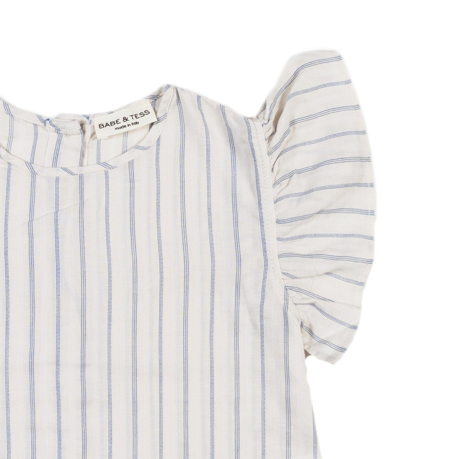 TOP CAMICETTA BIANCO A RIGHE AZZURRE BAMBINA - annameglio.com abbigliamento moda