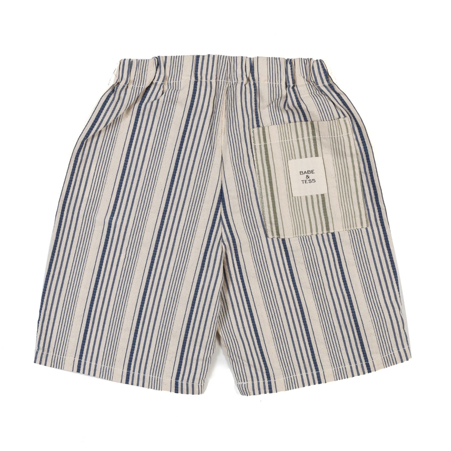 BERMUDA BEIGE E BLU A RIGHE BAMBINO E NEONATO - annameglio.com abbigliamento moda