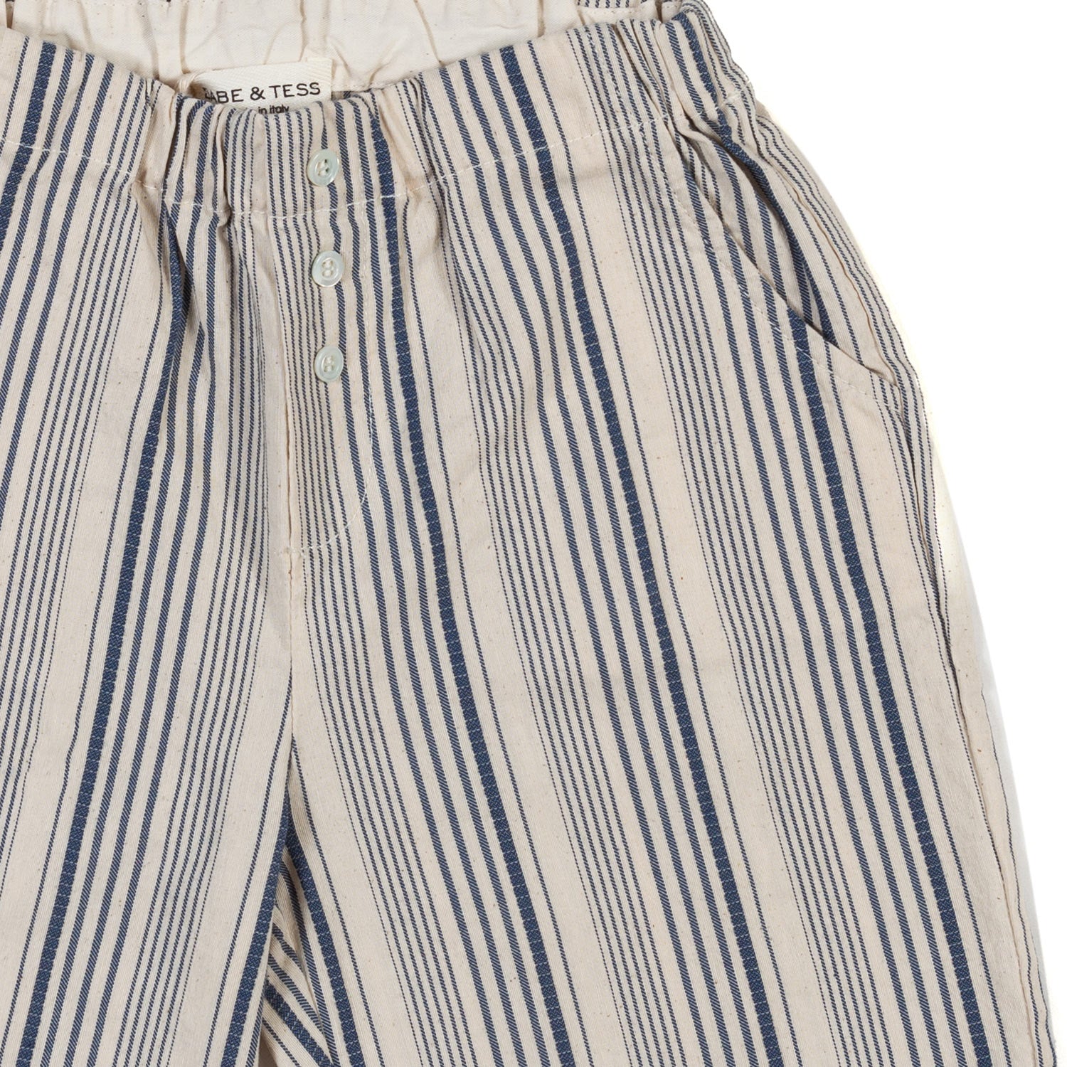 BERMUDA BEIGE E BLU A RIGHE BAMBINO E NEONATO - annameglio.com abbigliamento moda