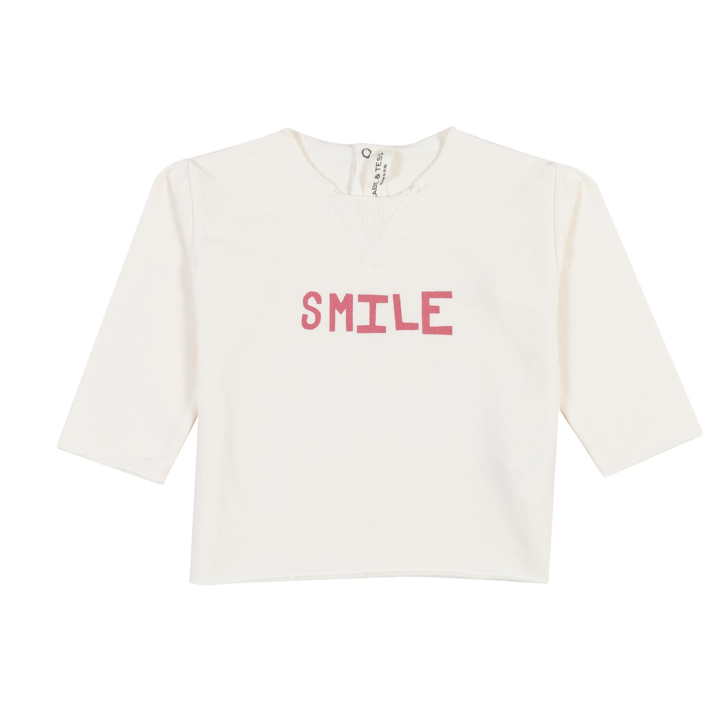 FELPA BIANCO LATTE E ROSA BIMBO E BIMBA - annameglio.com abbigliamento moda