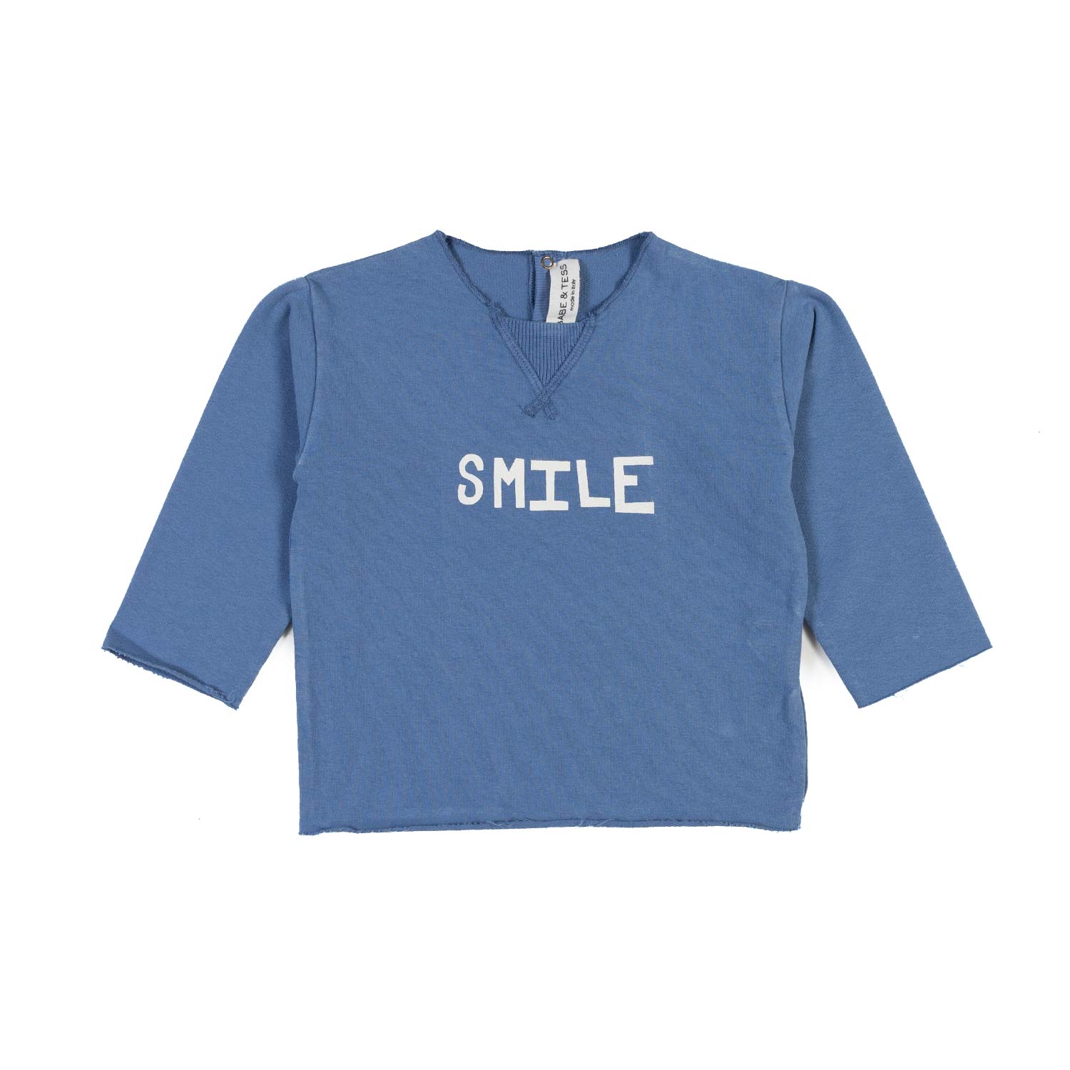 FELPA BLU POLVERE E BIANCA BIMBO E BIMBA - annameglio.com abbigliamento moda