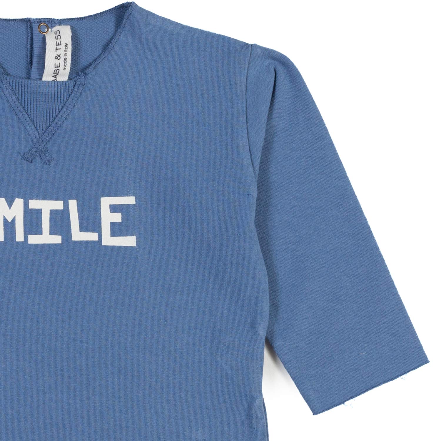 FELPA BLU POLVERE E BIANCA BIMBO E BIMBA - annameglio.com abbigliamento moda