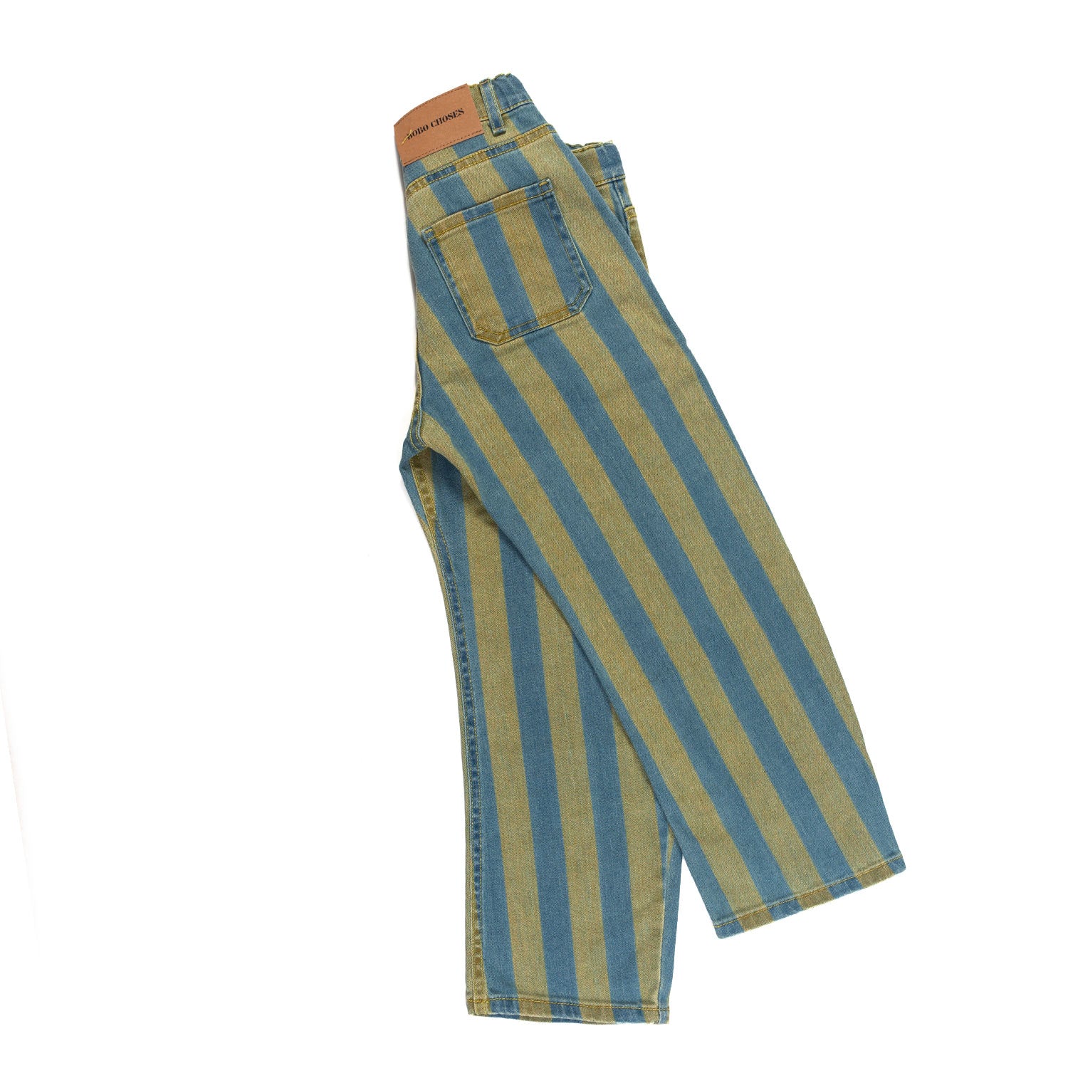 PANTALONE DENIM A RIGHE VERTICALI - annameglio.com abbigliamento moda