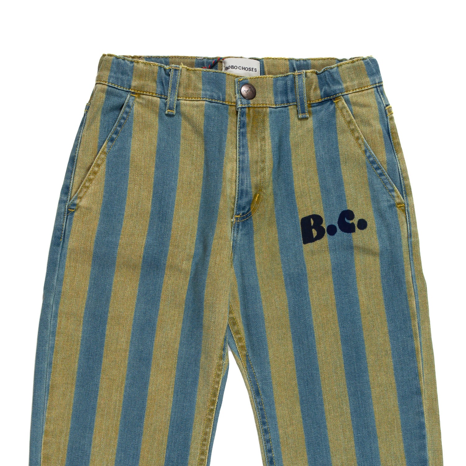 PANTALONE DENIM A RIGHE VERTICALI - annameglio.com abbigliamento moda