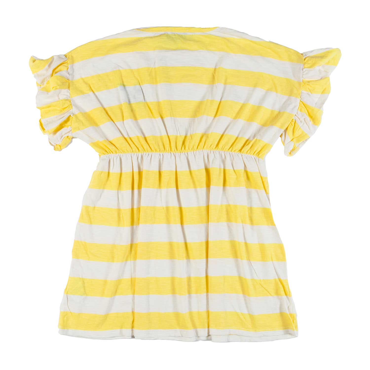 VESTITO BIANCO E GIALLO A STRISCE BAMBINA - annameglio.com abbigliamento moda