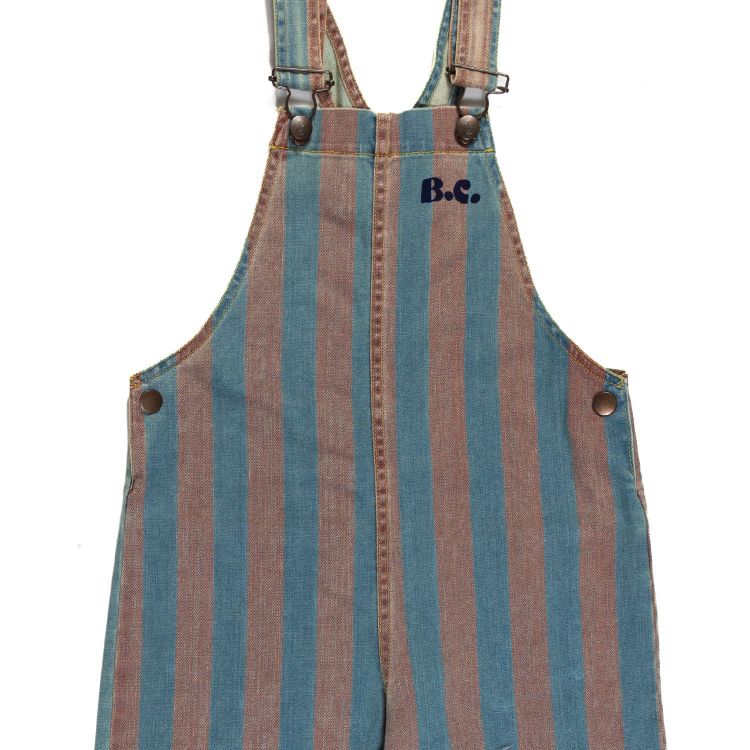 SALOPETTE CORTA IN DENIM A RIGHE VERTICALI - annameglio.com abbigliamento moda