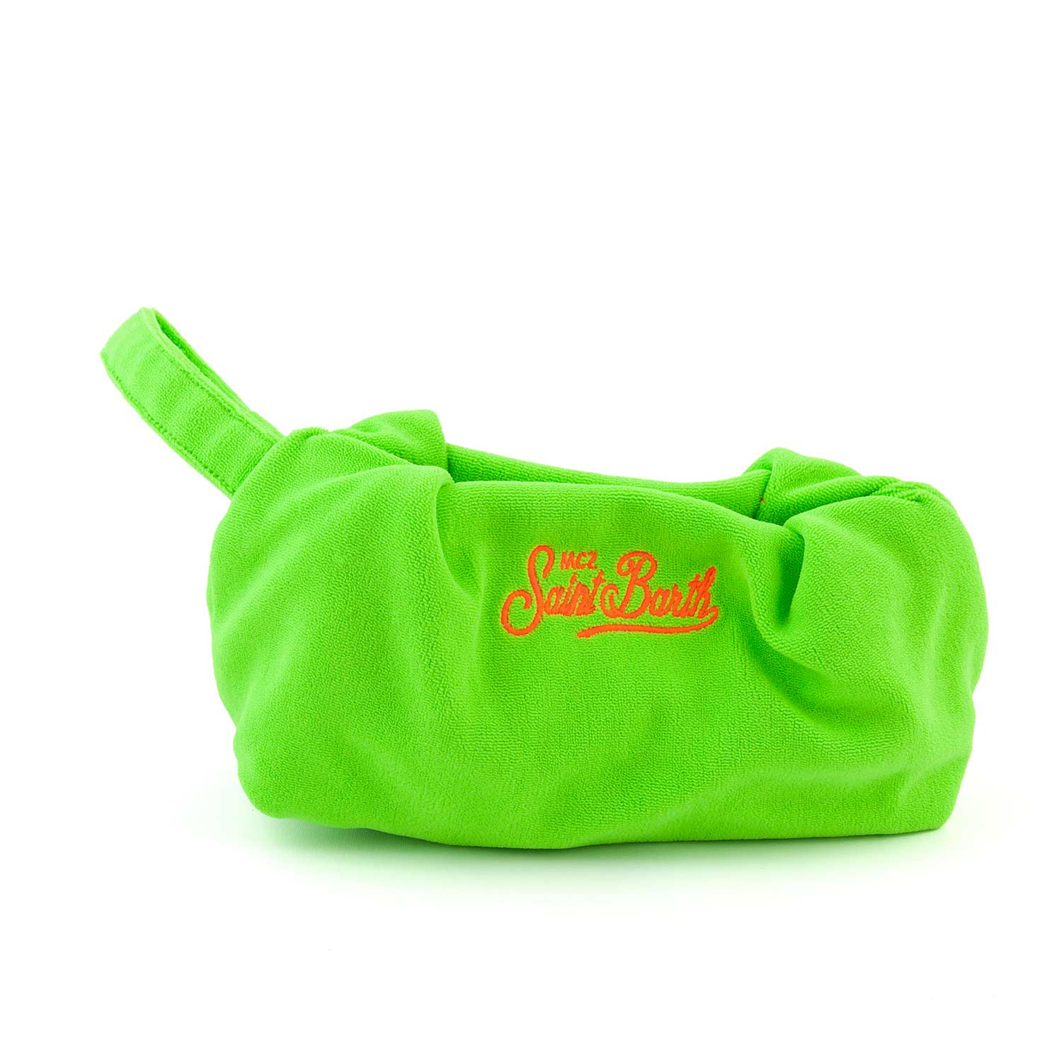 ASTUCCIO DI SPUGNA VERDE FLUO CON LOGO ARANCIO - annameglio.com abbigliamento moda