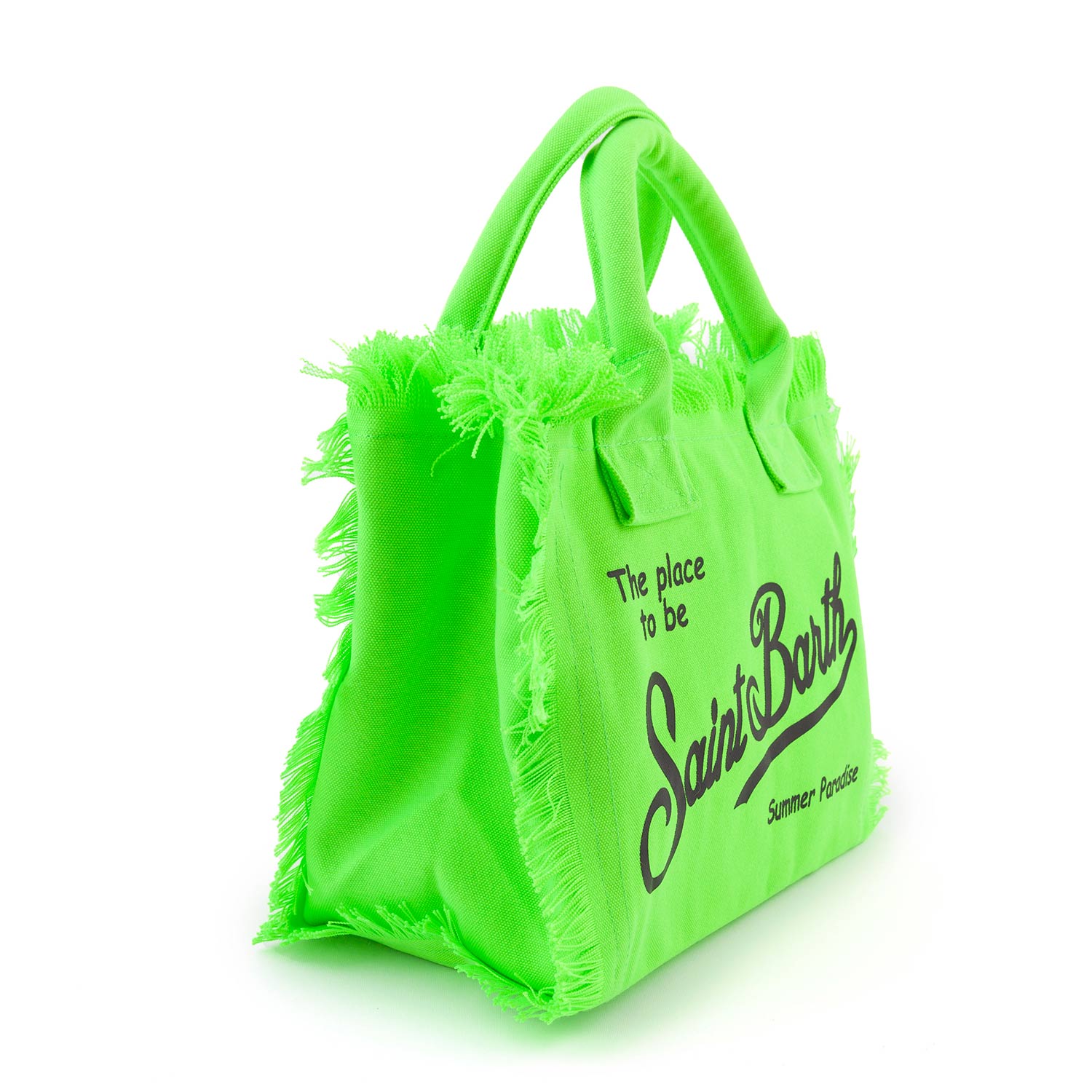 BORSA MINI COLETTE VERDE FLUO CON LOGHI NERI - annameglio.com abbigliamento moda