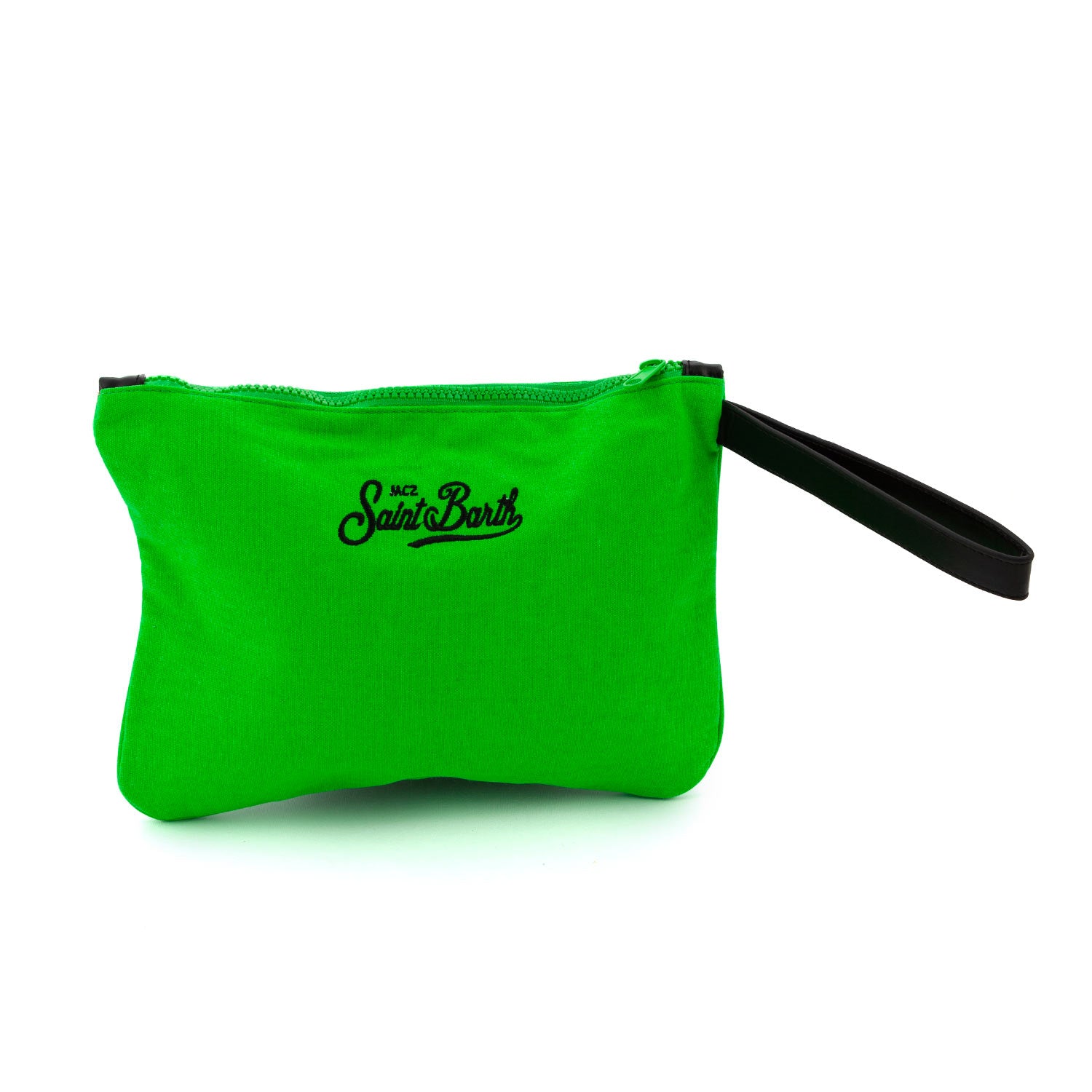 POCHETTE PARISIENNE VERDE FLUO CON LOGHI NERI - annameglio.com abbigliamento moda