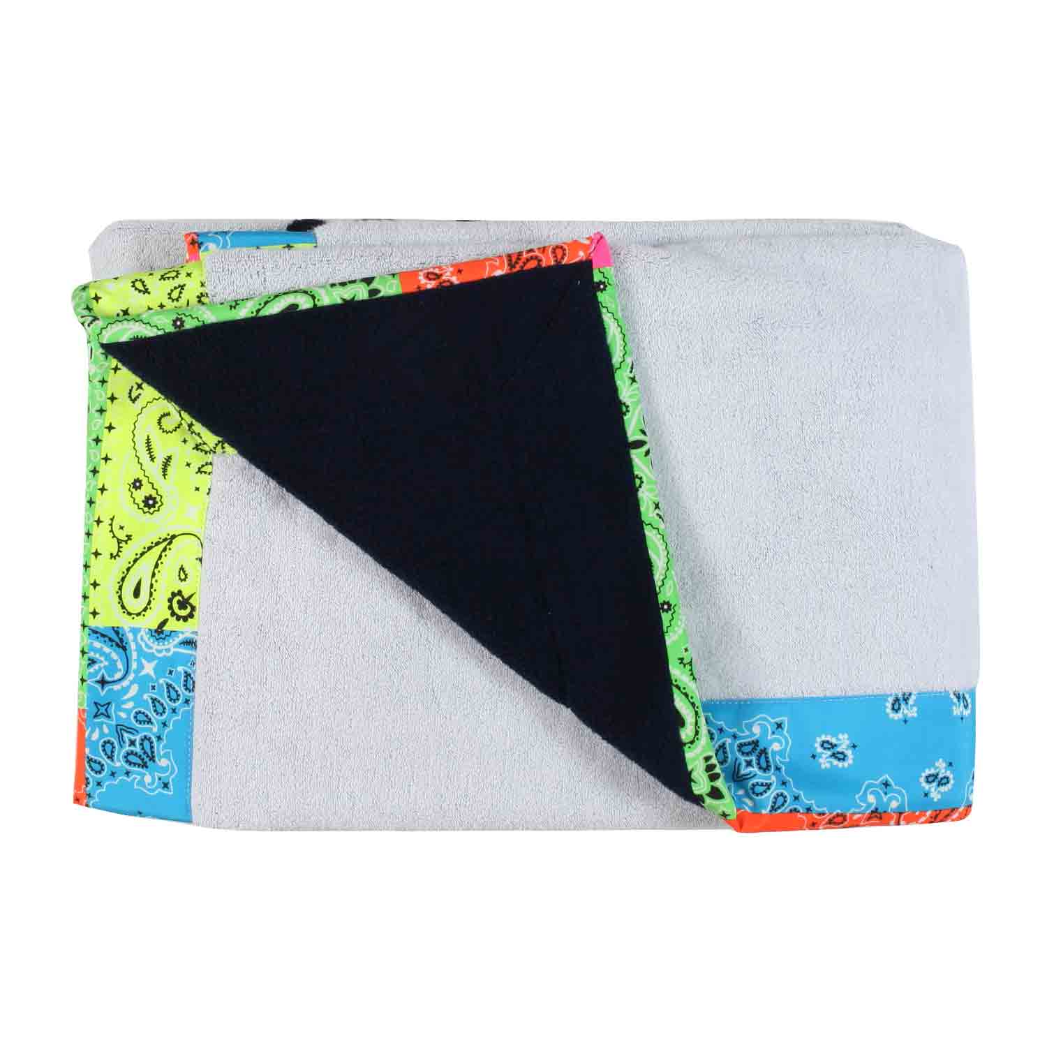 TELO MARE IN SPUGNA BIANCO E MULTICOLOR FLUO - annameglio.com abbigliamento moda