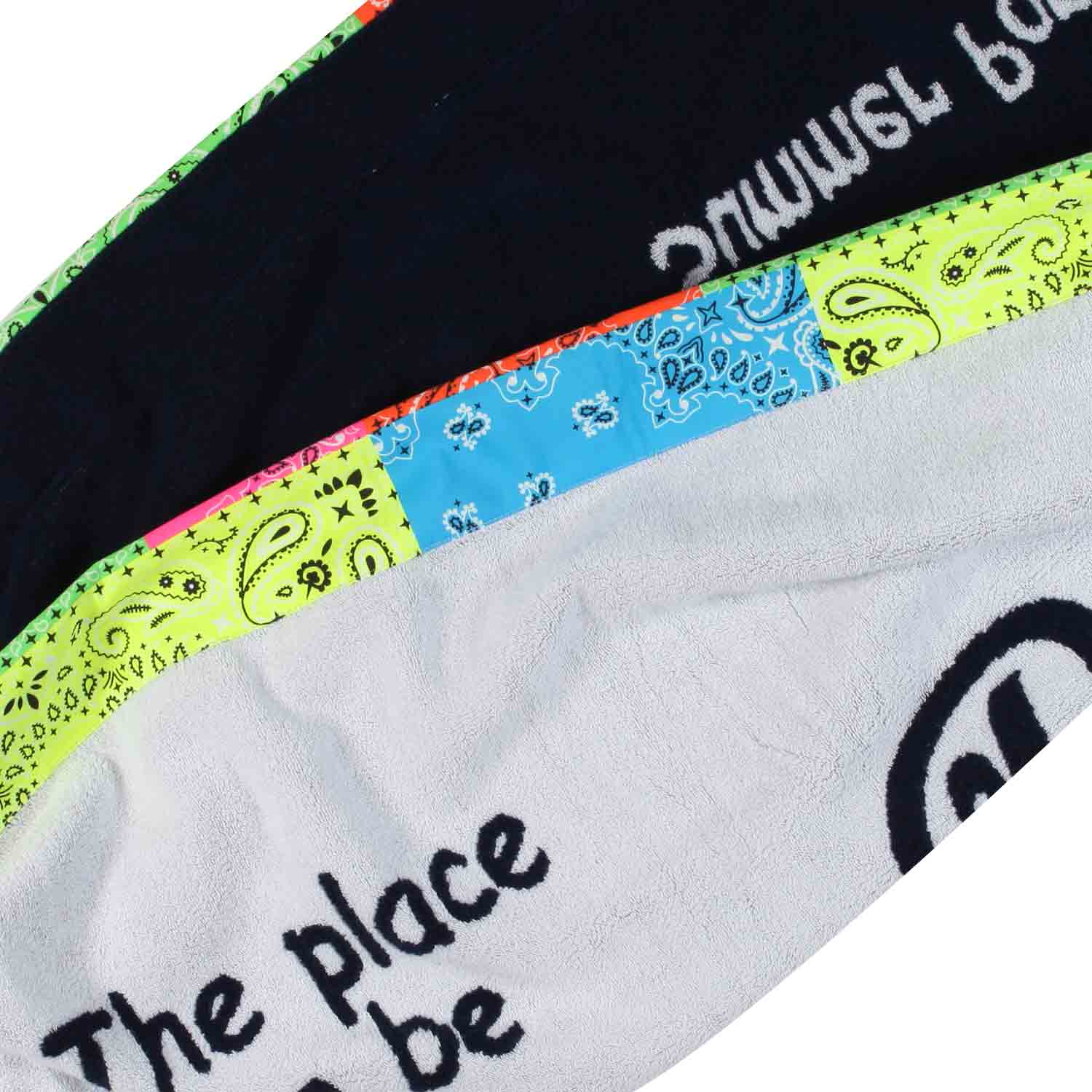 TELO MARE IN SPUGNA BIANCO E MULTICOLOR FLUO - annameglio.com abbigliamento moda