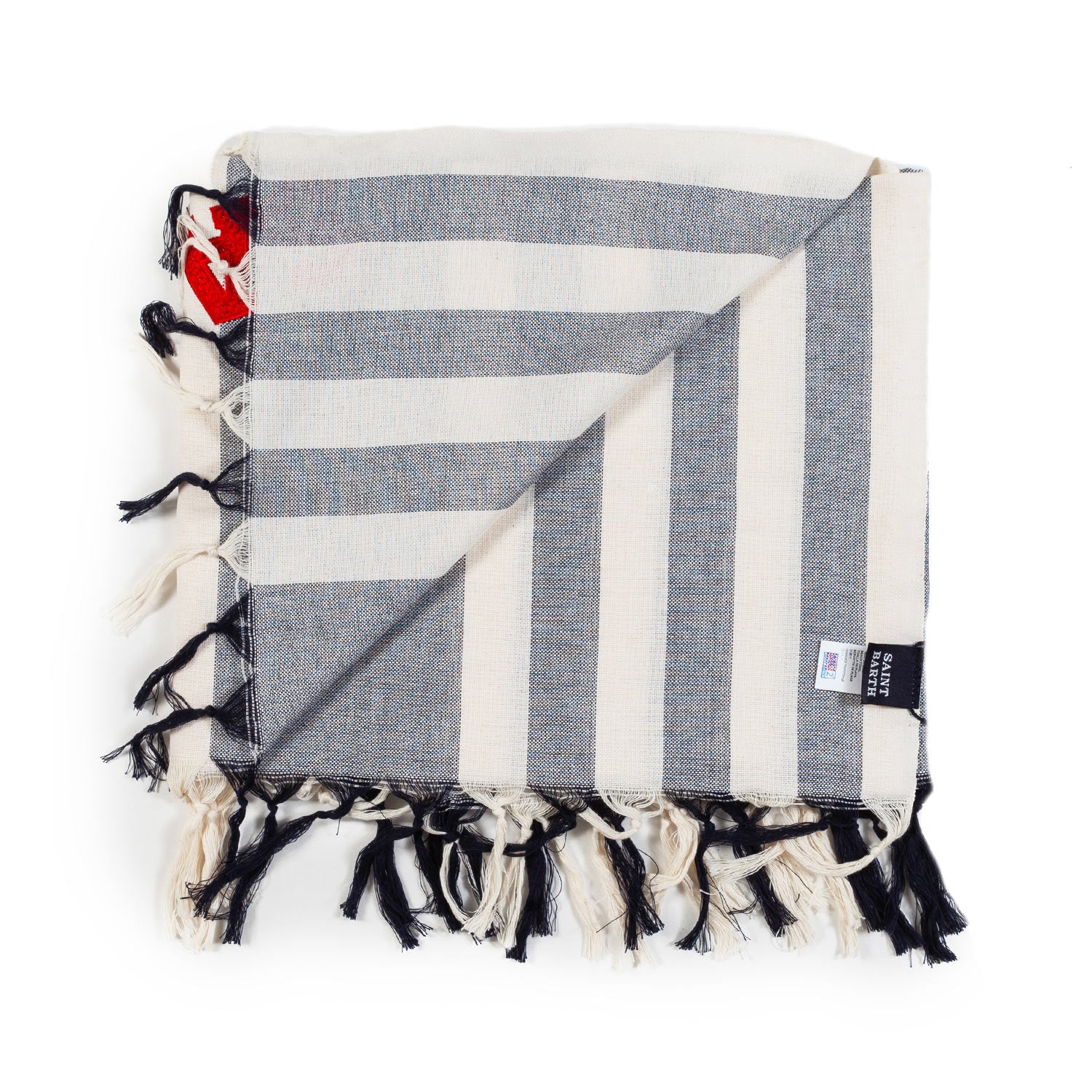 TELO MARE FOUTA BEACH CLUB PANNA E BLU SCURO - annameglio.com abbigliamento moda