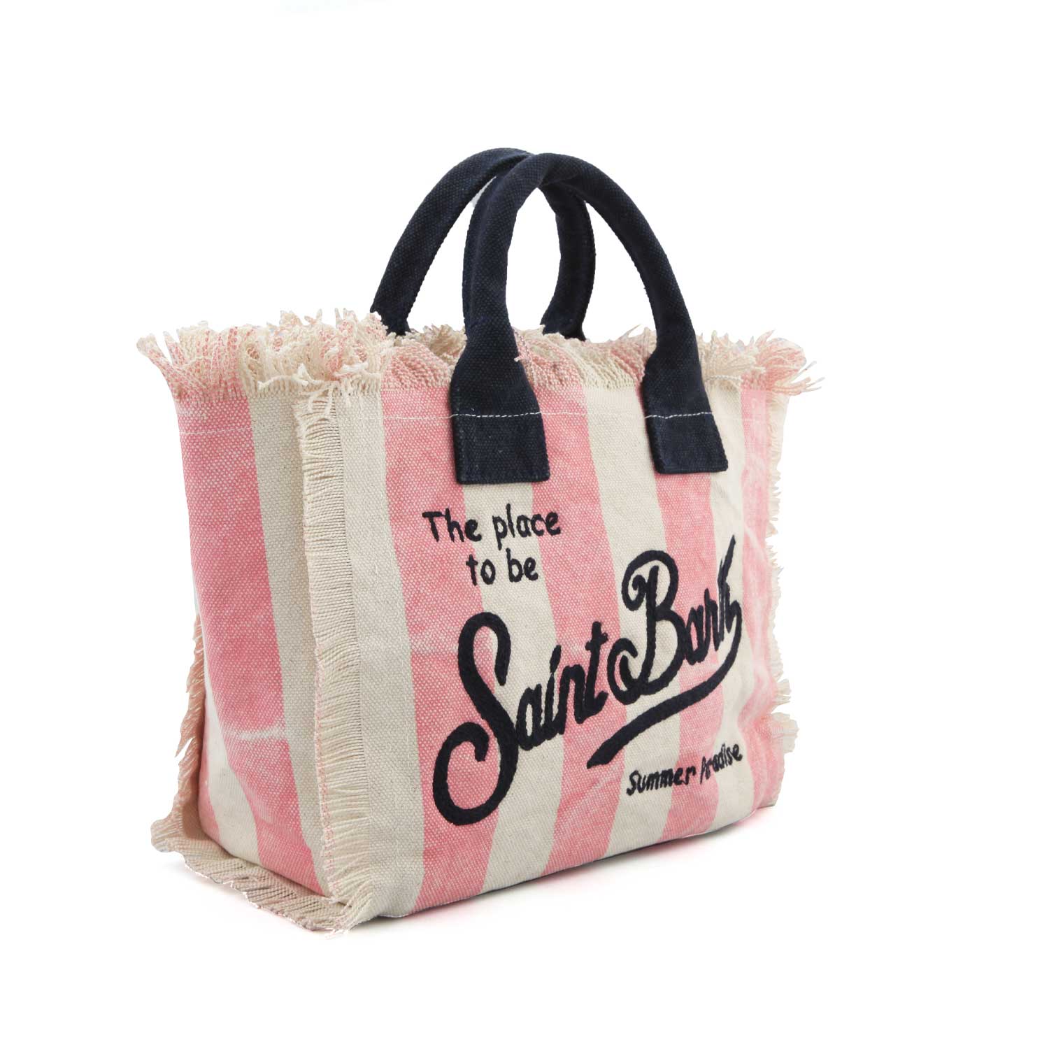 BORSA COLETTE ROSA E BIANCA CON LOGHI NAVY - annameglio.com abbigliamento moda