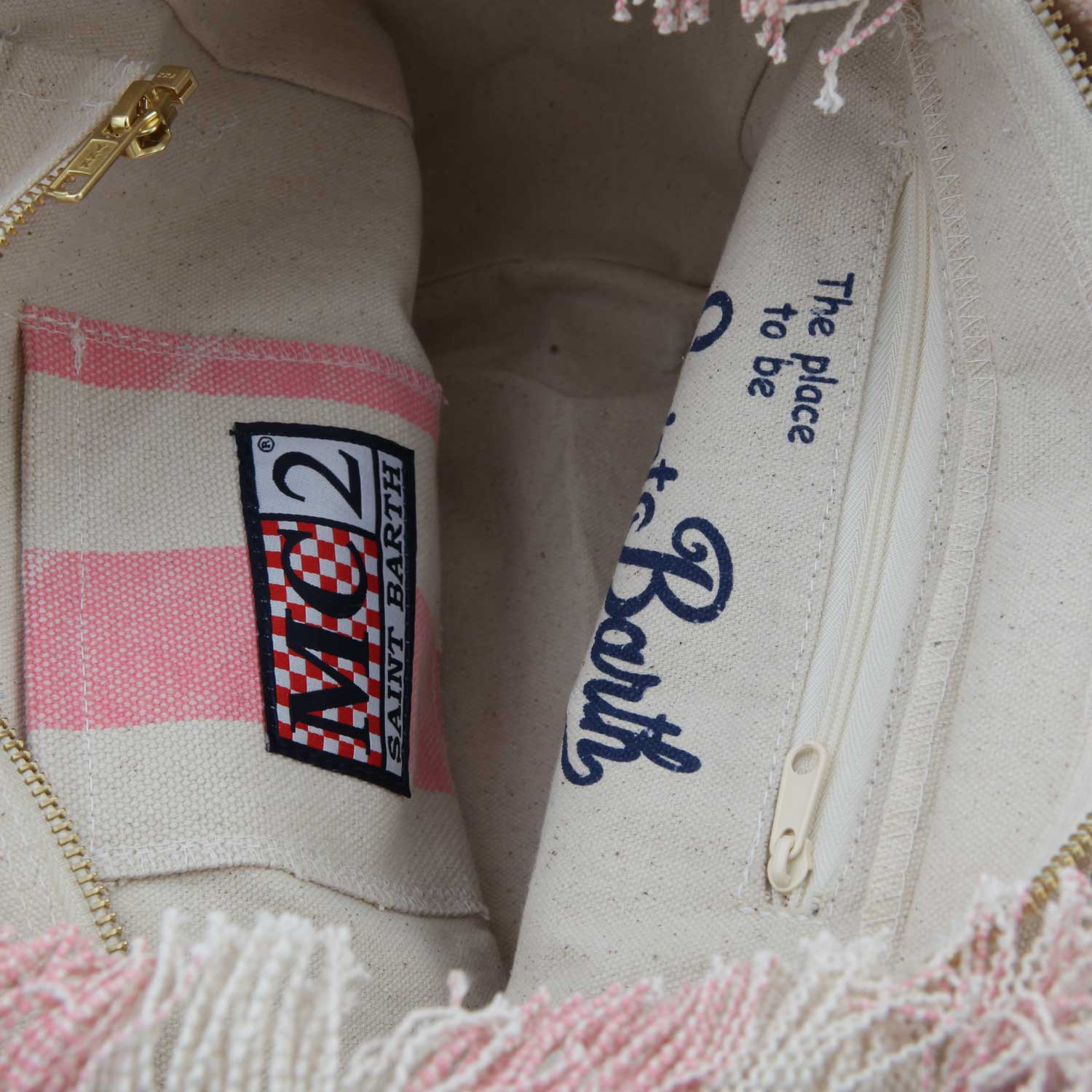 BORSA COLETTE ROSA E BIANCA CON LOGHI NAVY - annameglio.com abbigliamento moda