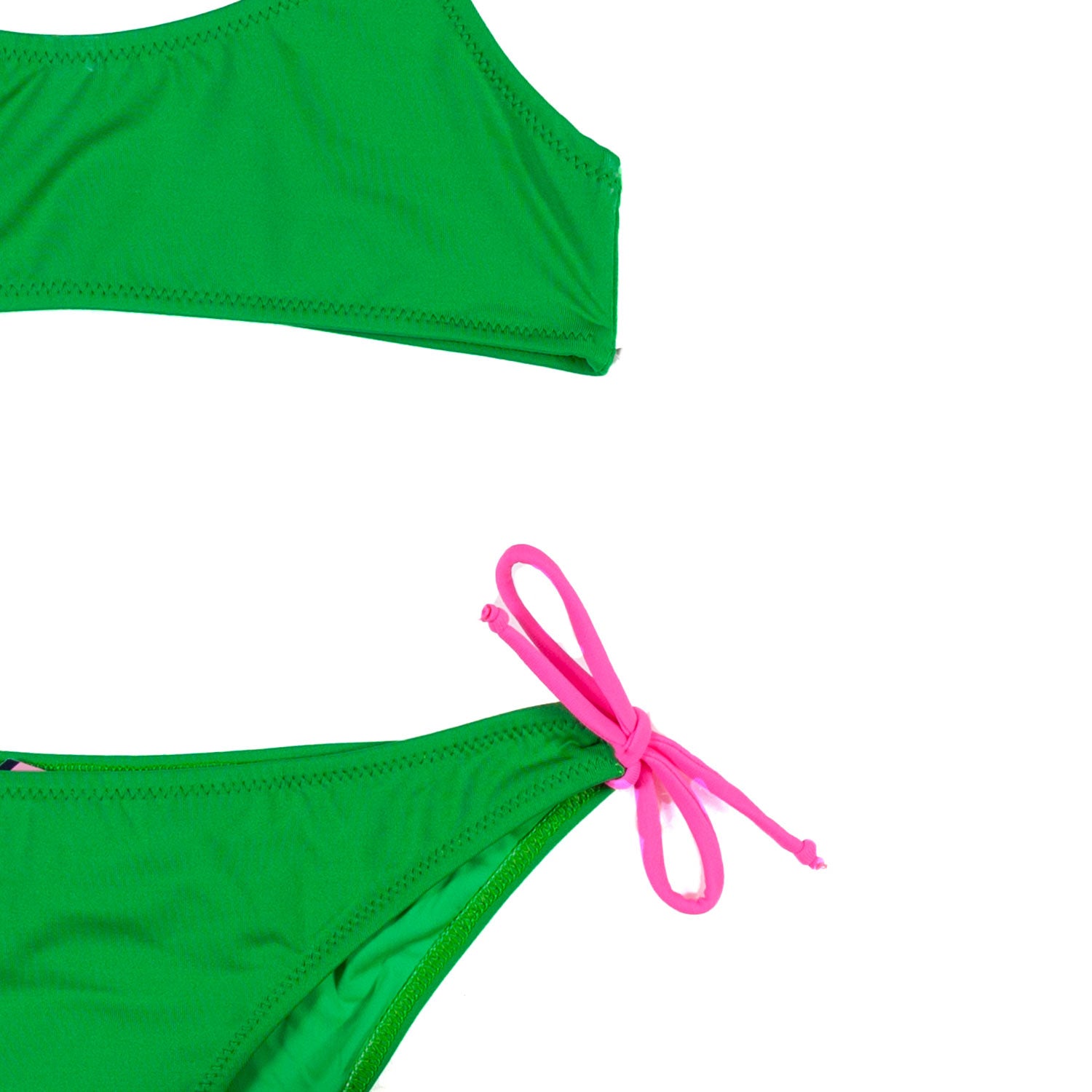 BIKINI JAIDEN VERDE E ROSA FLUO BAMBINA E RAGAZZA - annameglio.com abbigliamento moda