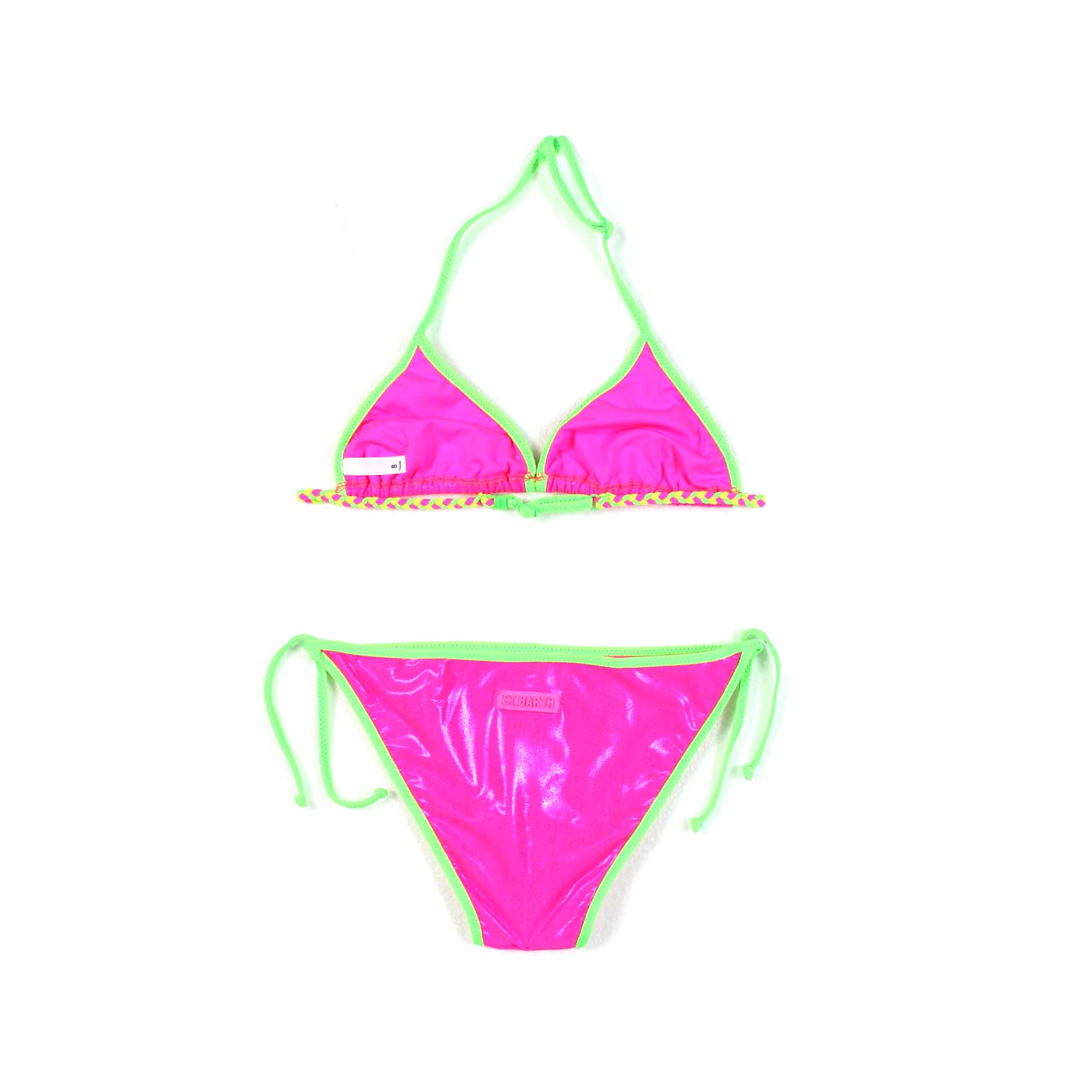 BIKINI HOLLY FUCSIA PERLATO E VERDE FLUO - annameglio.com abbigliamento moda