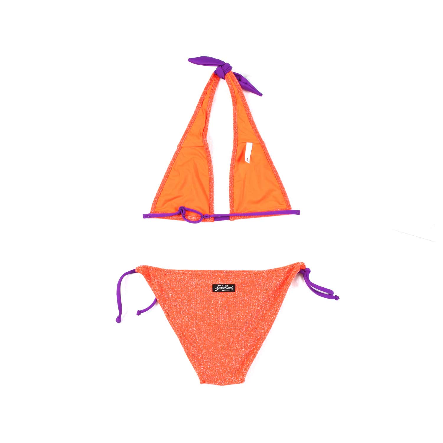 BIKINI ARYANNA LUREX ARANCIONE E VIOLA - annameglio.com abbigliamento moda