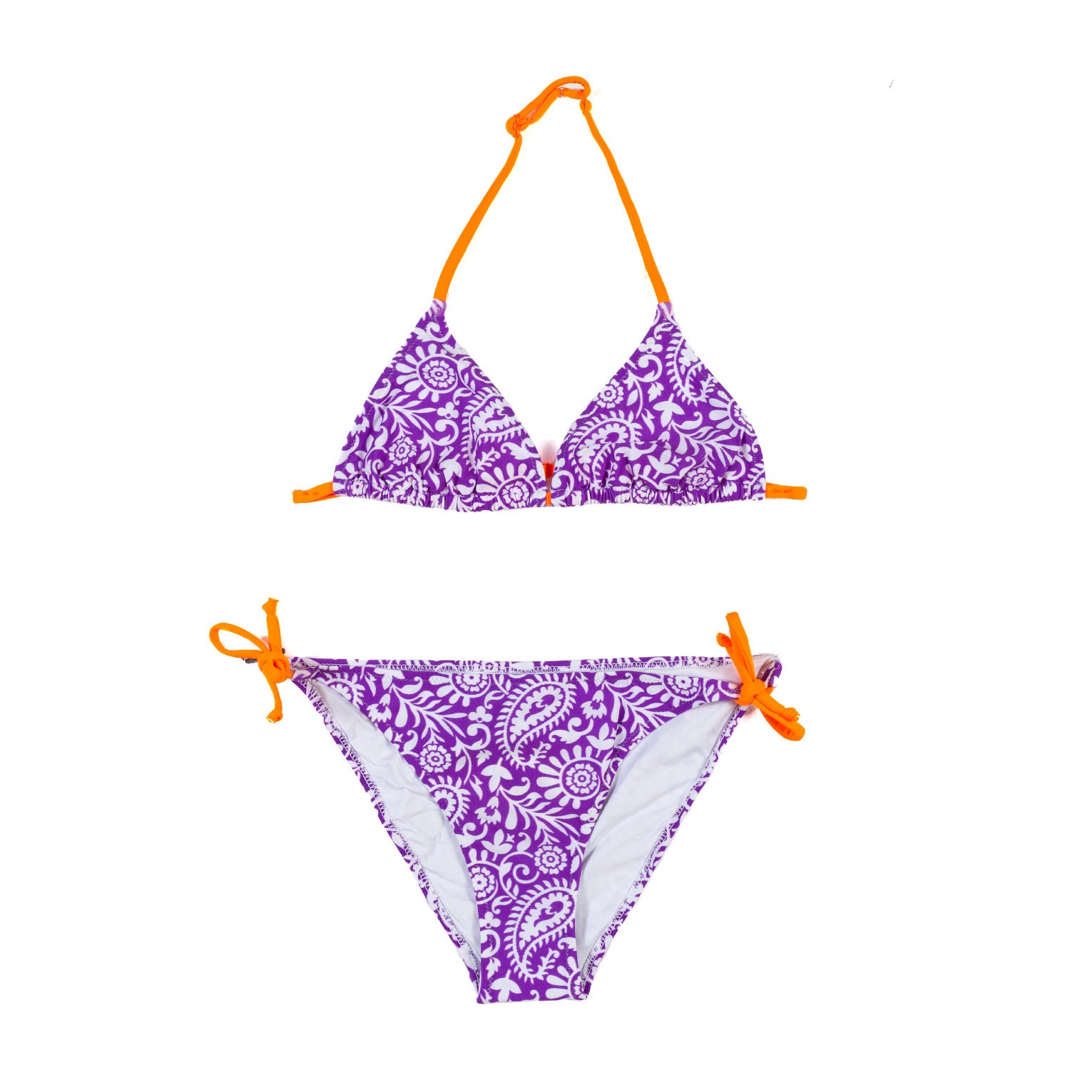 BIKINI HOLLY PAISLEY VIOLA E ARANCIONE - annameglio.com abbigliamento moda