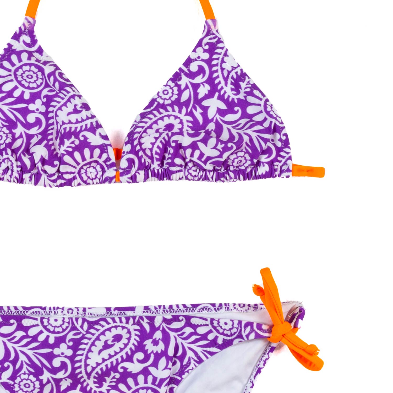 BIKINI HOLLY PAISLEY VIOLA E ARANCIONE - annameglio.com abbigliamento moda