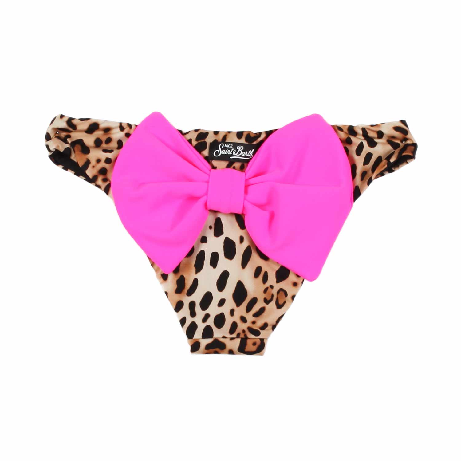 SLIP MARE MADAME LEOPARDATO E FUCSIA BAMBINA - annameglio.com abbigliamento moda