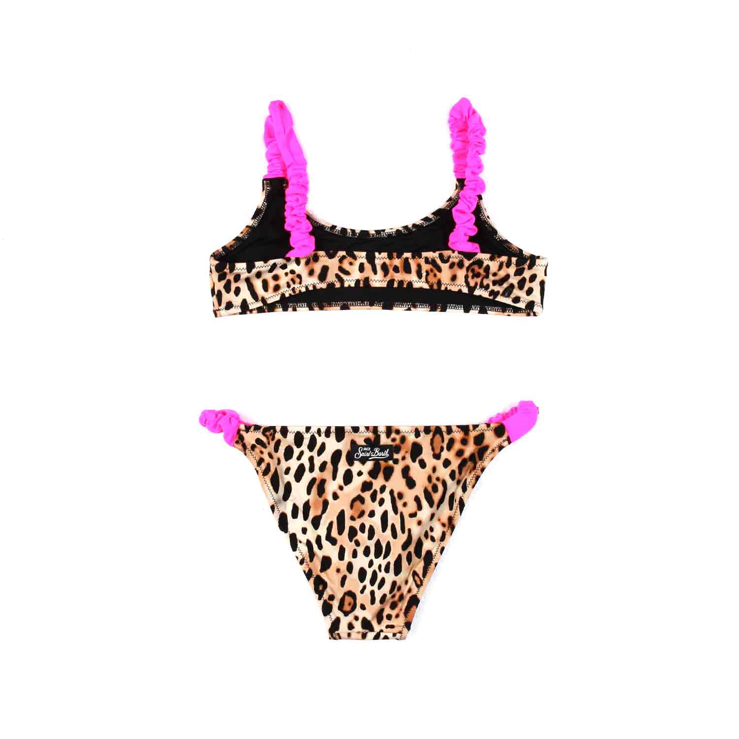 BIKINI KAITLYN LEOPARDATO E ROSA FLUO - annameglio.com abbigliamento moda
