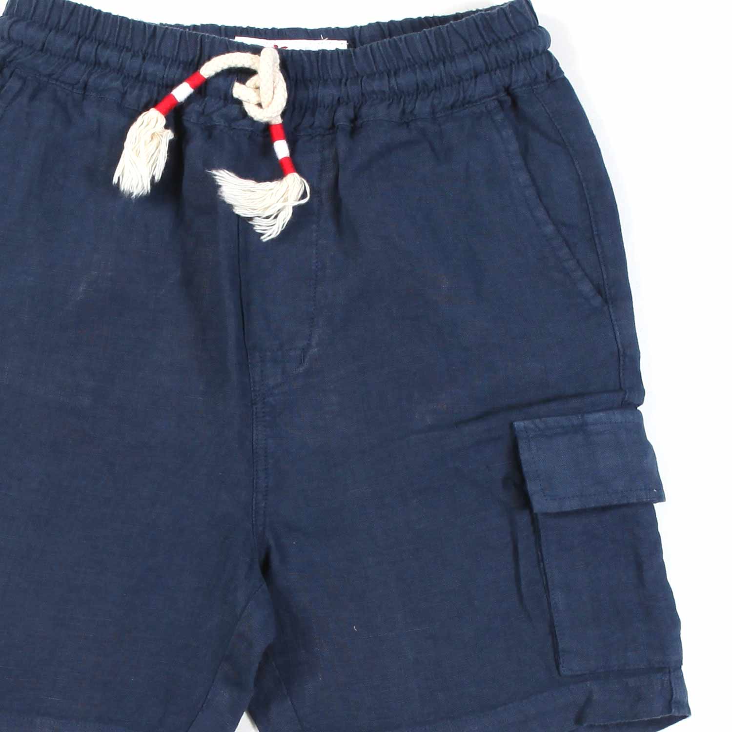 BERMUDA MARSEILLE DI LINO BLU NAVY - annameglio.com abbigliamento moda