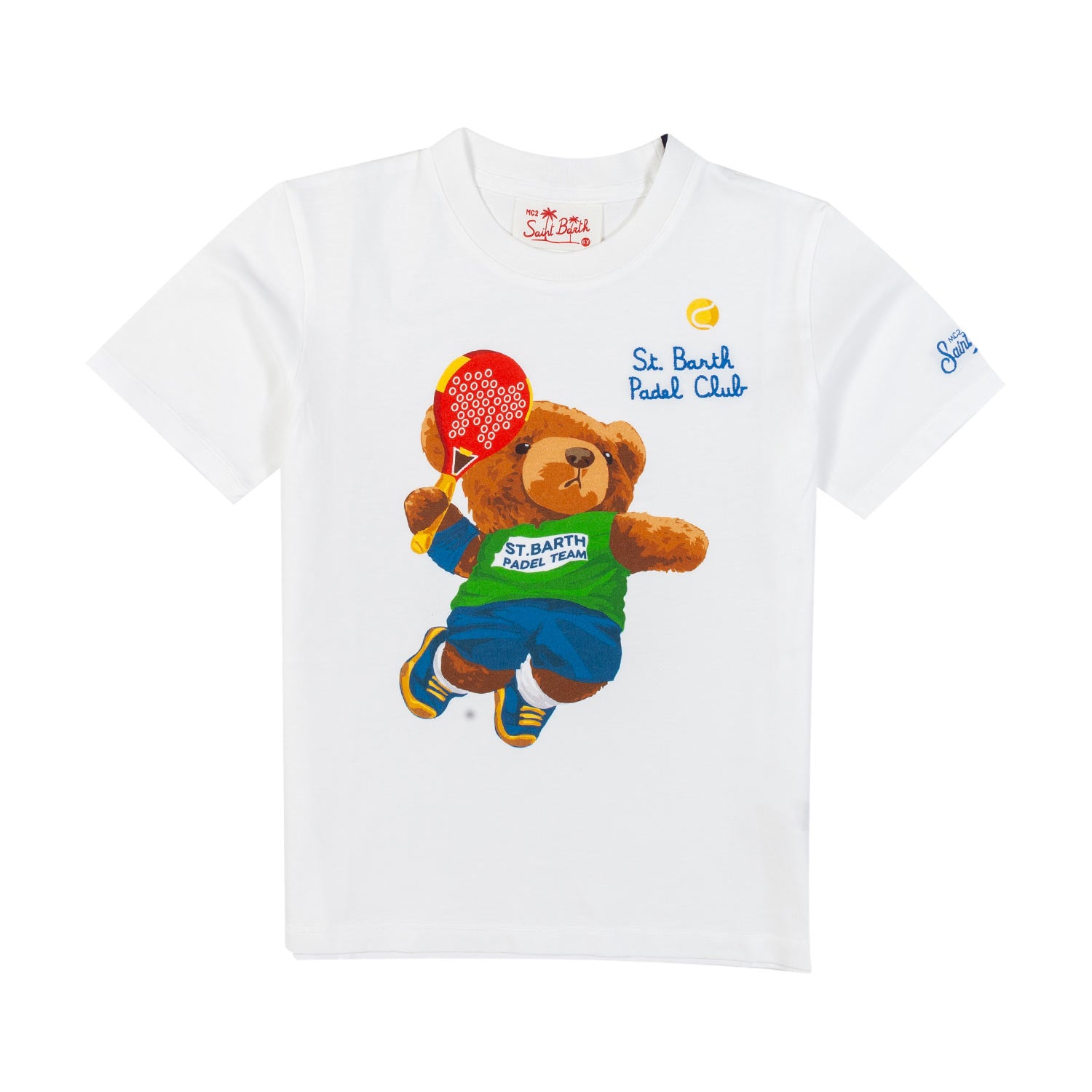 T-Shirt bianca boy Teddy Padel - annameglio.com abbigliamento moda