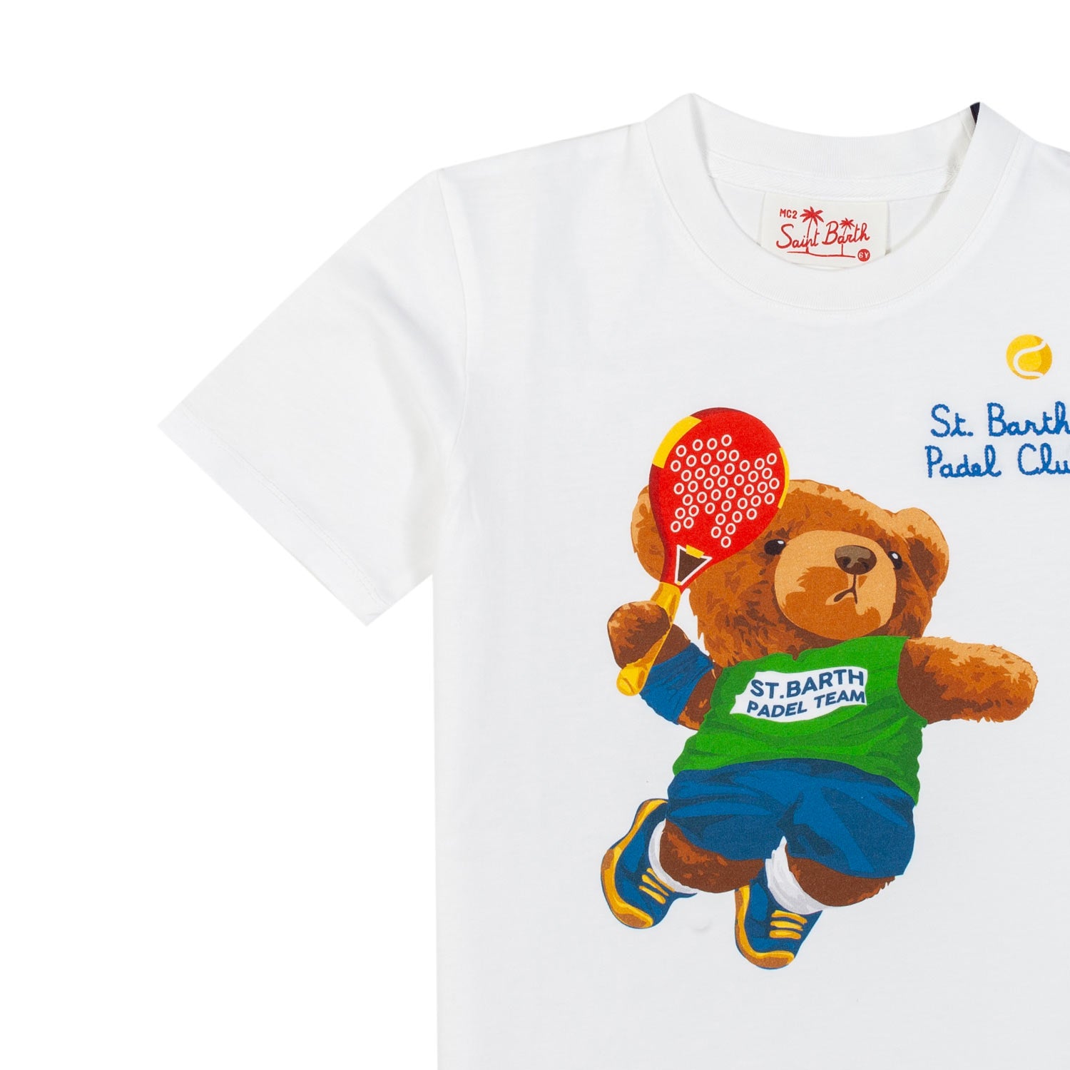 T-Shirt bianca boy Teddy Padel - annameglio.com abbigliamento moda