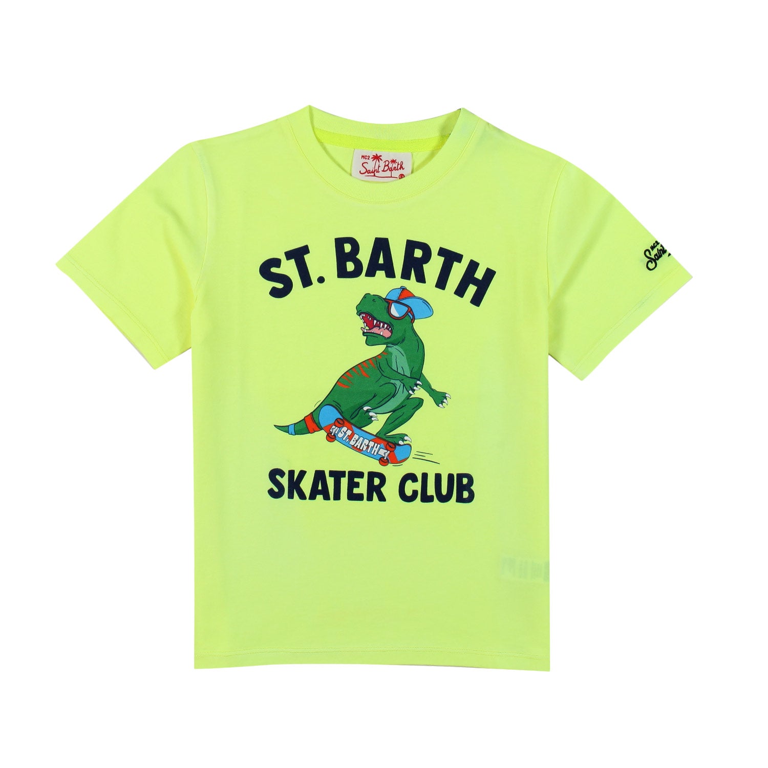 T-SHIRT T-REX SKATER GIALLO FLUO BAMBINO - annameglio.com abbigliamento moda