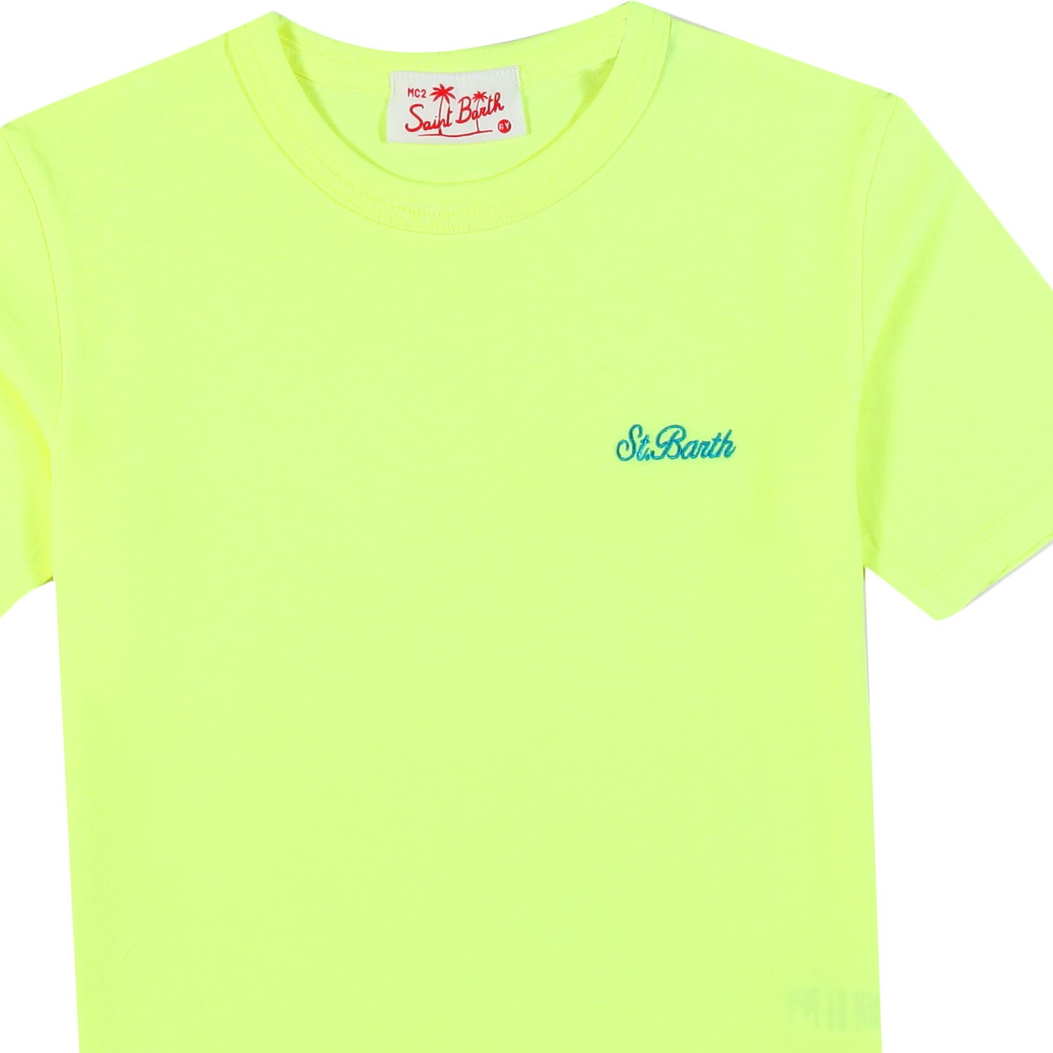 T-SHIRT DOVER UNISEX GIALLO FLUO CON LOGO BLU - annameglio.com abbigliamento moda