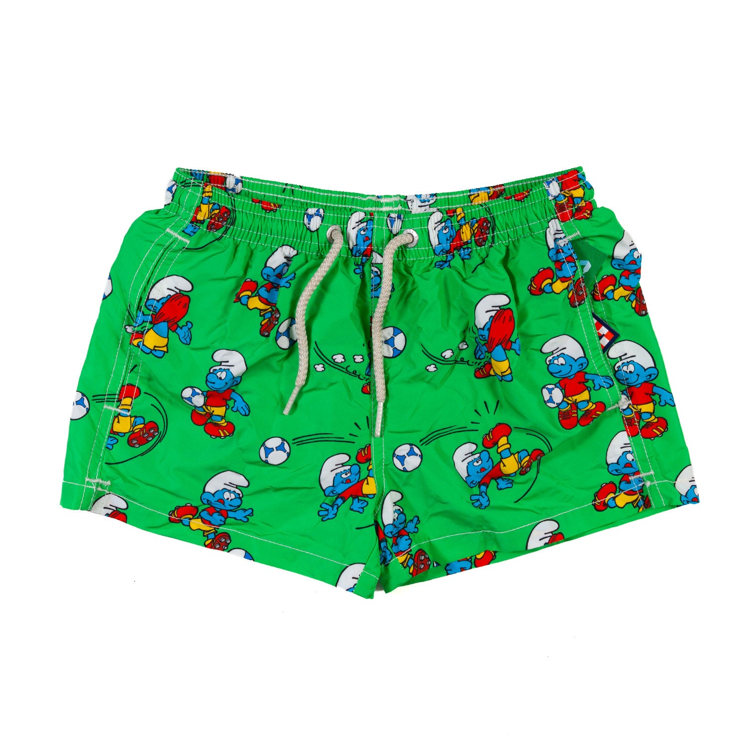 COSTUME BOXER VERDE CON STAMPE PUFFI CALCIATORI - annameglio.com abbigliamento moda