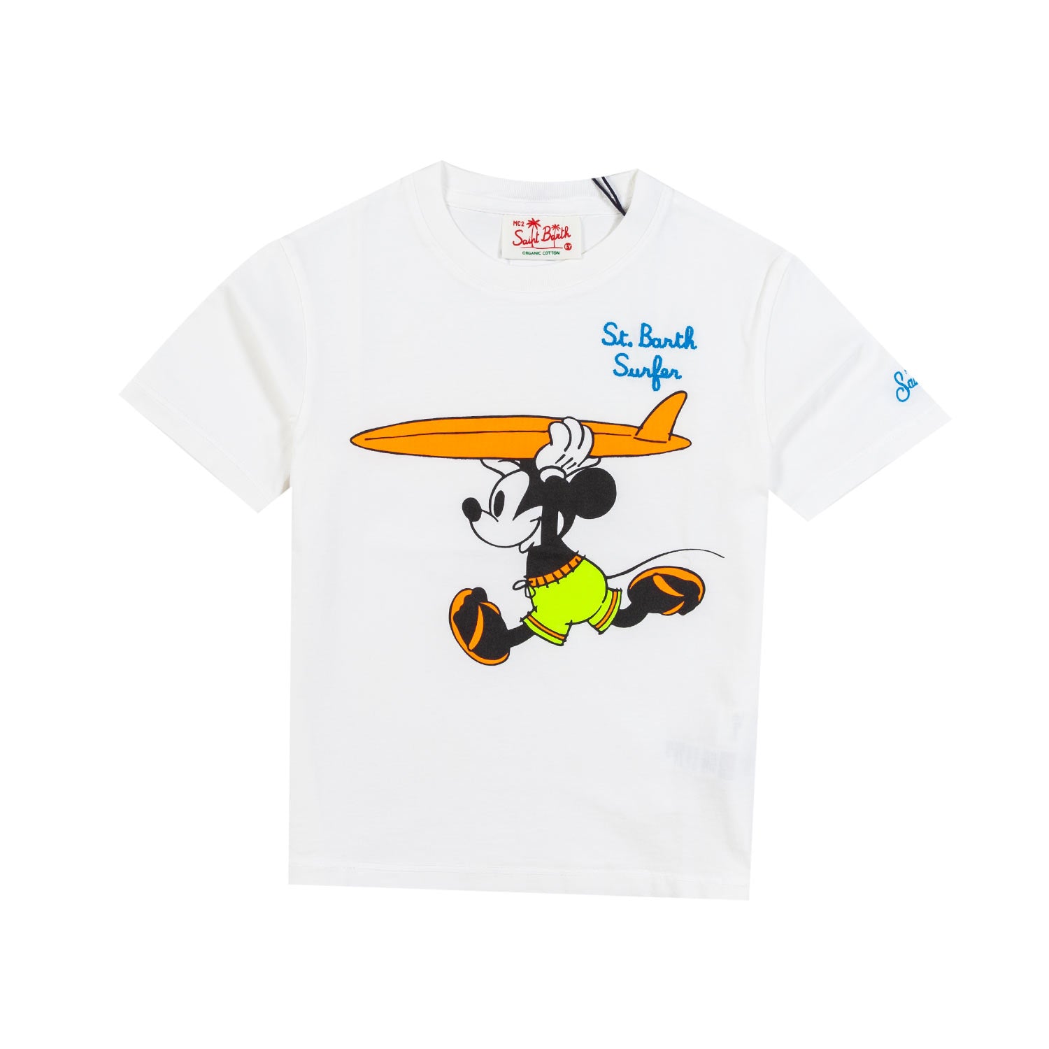 T-SHIRT MICKEY SURFER BIANCA BAMBINO - annameglio.com abbigliamento moda