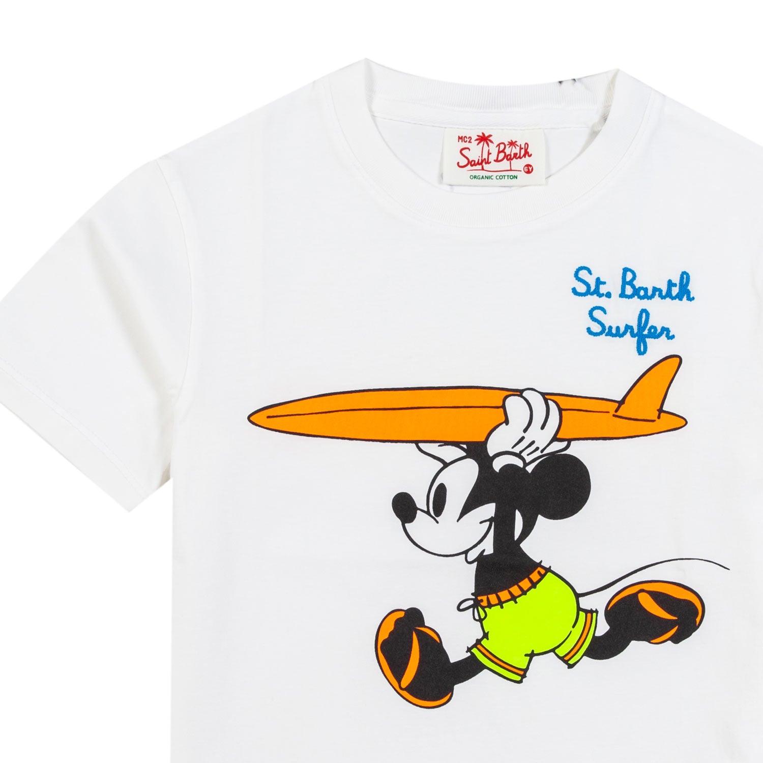 T-SHIRT MICKEY SURFER BIANCA BAMBINO - annameglio.com abbigliamento moda