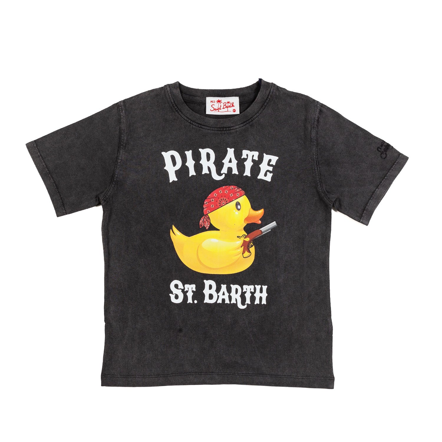 T-SHIRT ANTRACITE CON STAMPA DUCK BAMBINO - annameglio.com abbigliamento moda