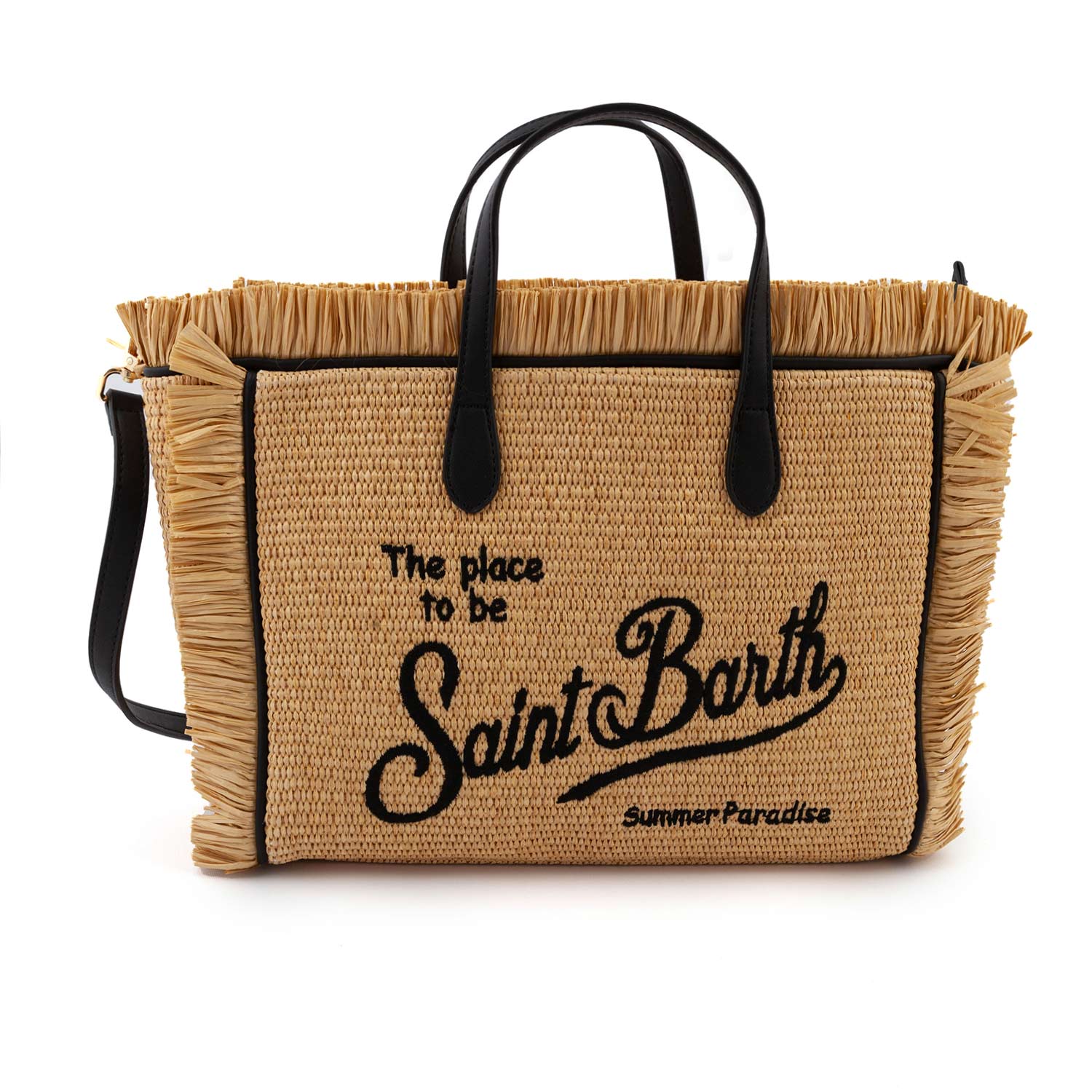 BORSA COLETTE STRAW BEIGE E NERA - annameglio.com abbigliamento moda