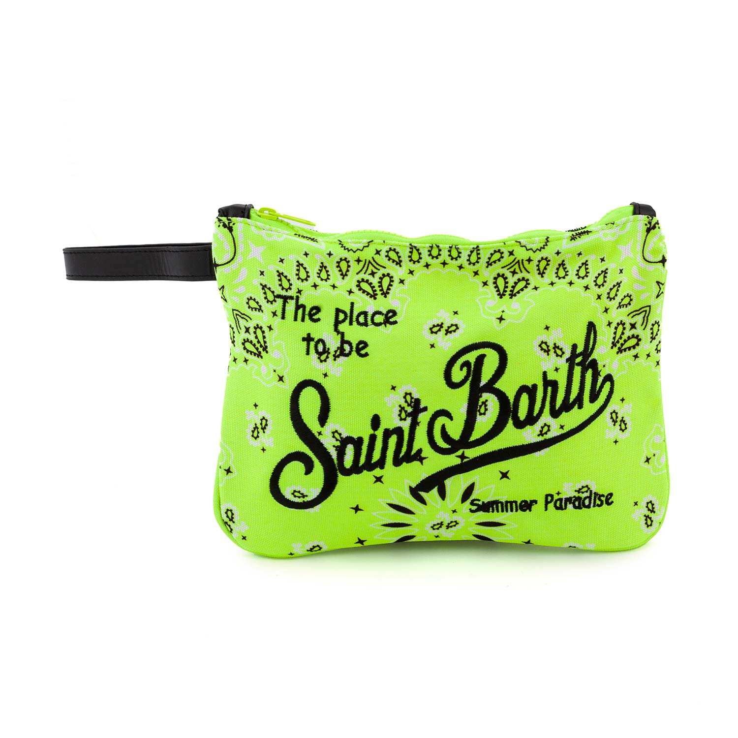 POCHETTE PARISIENNE BANDANA GIALLO FLUO E NERA - annameglio.com abbigliamento moda