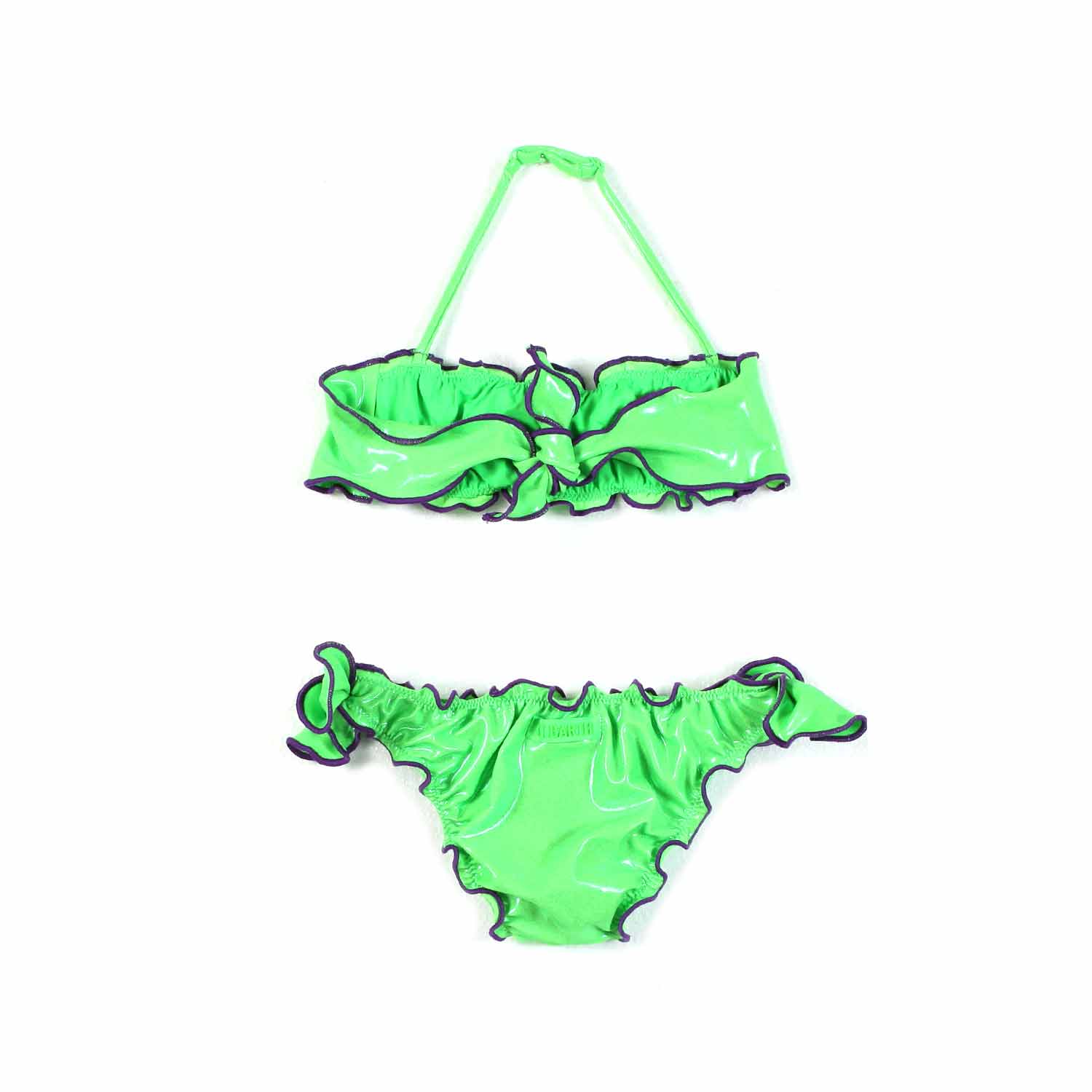 BIKINI A FASCIA EMY VERDE PERLATO E VIOLA - annameglio.com abbigliamento moda