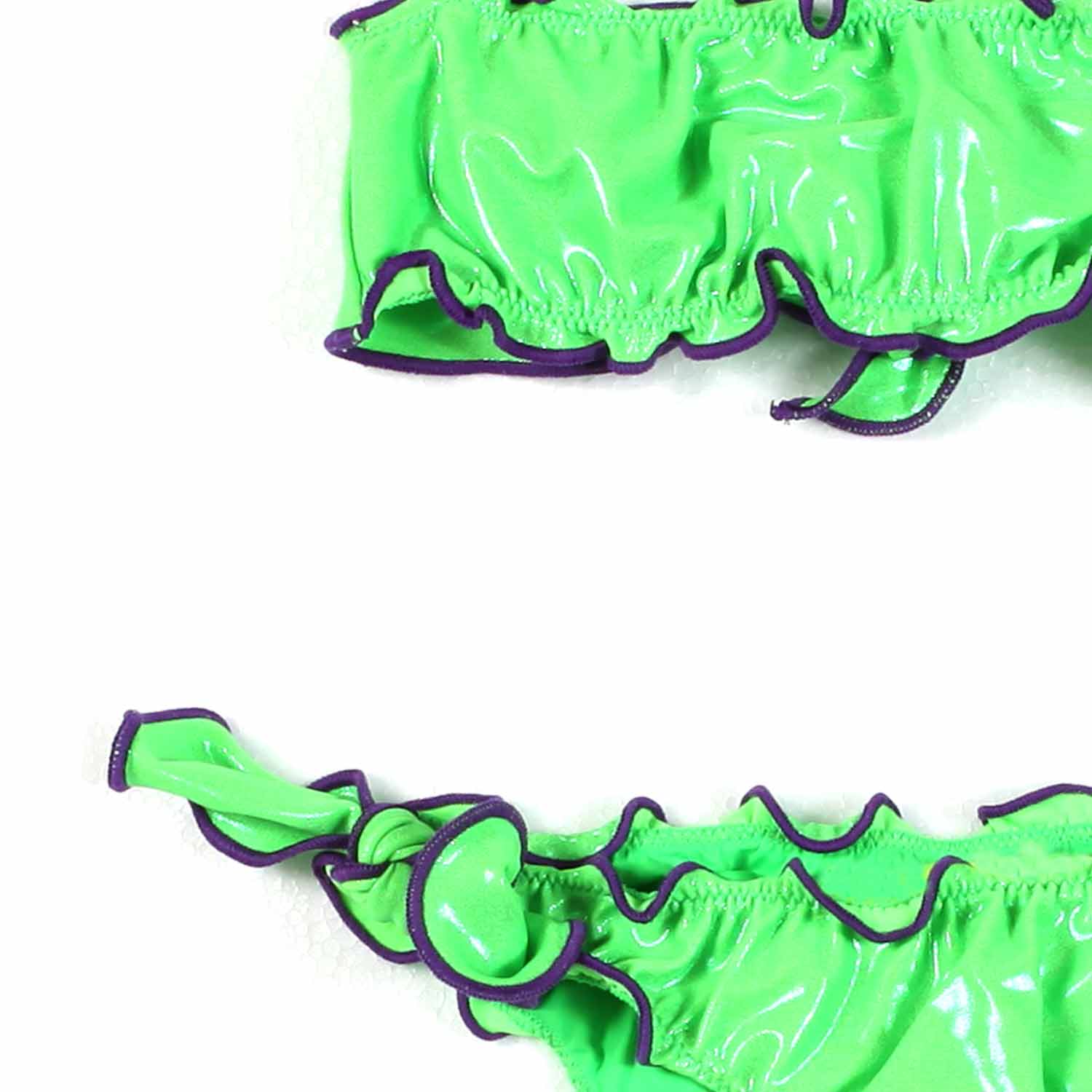 BIKINI A FASCIA EMY VERDE PERLATO E VIOLA - annameglio.com abbigliamento moda